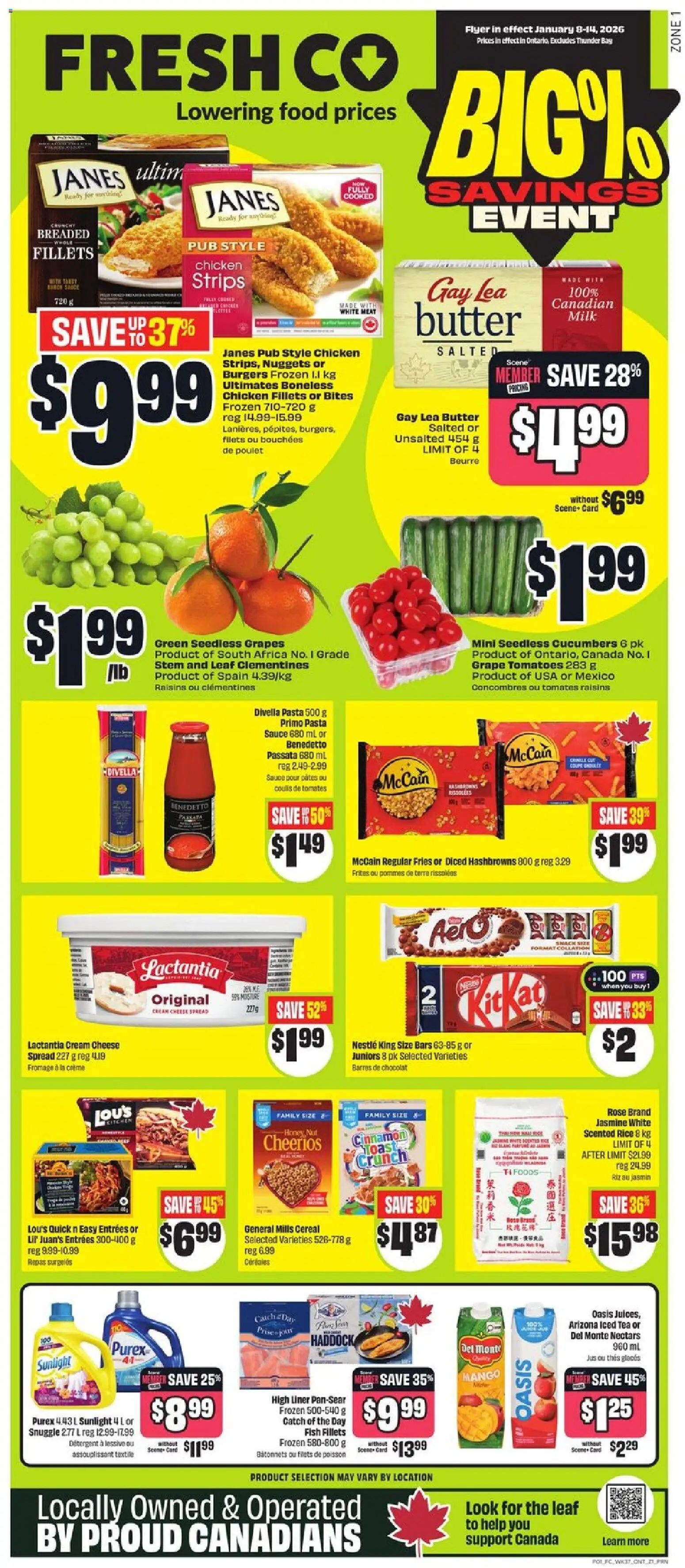 FreshCo weekly flyer / circulaire - page 1- valid from Jan 8, 2026