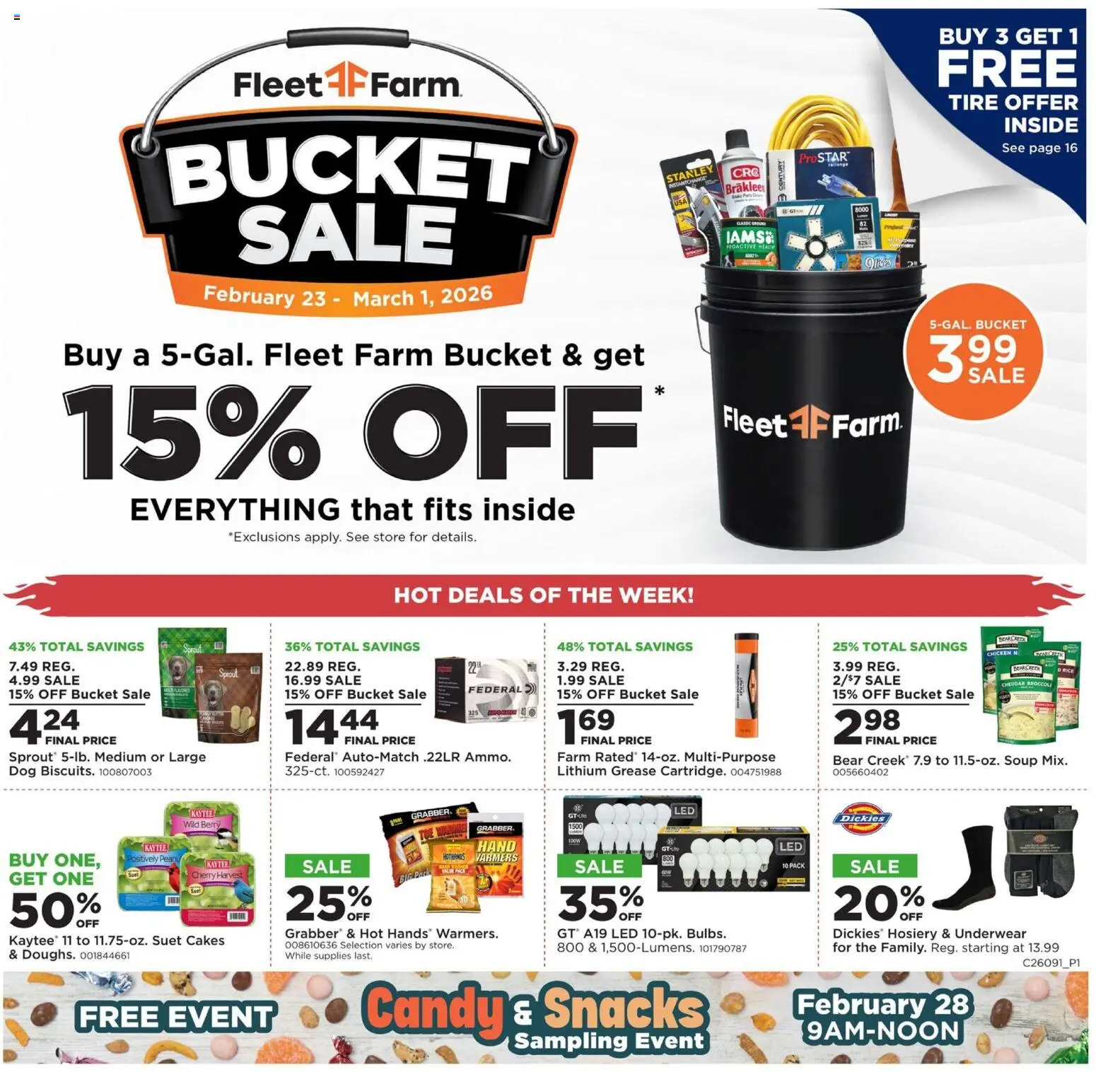 Mills Fleet Farm Weekly Ad - page 1- valid from 02/23/2026