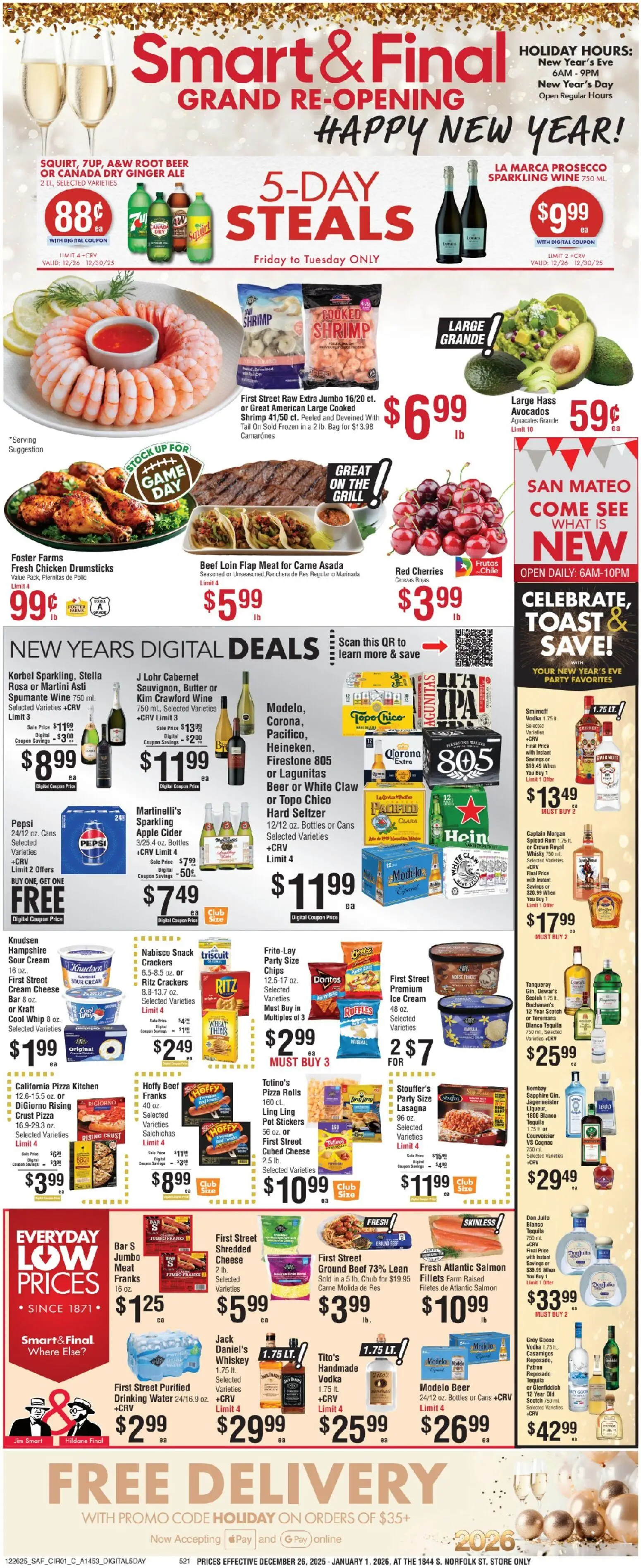 Smart & Final Weekly Ad - page 1- valid from 12/26/2025