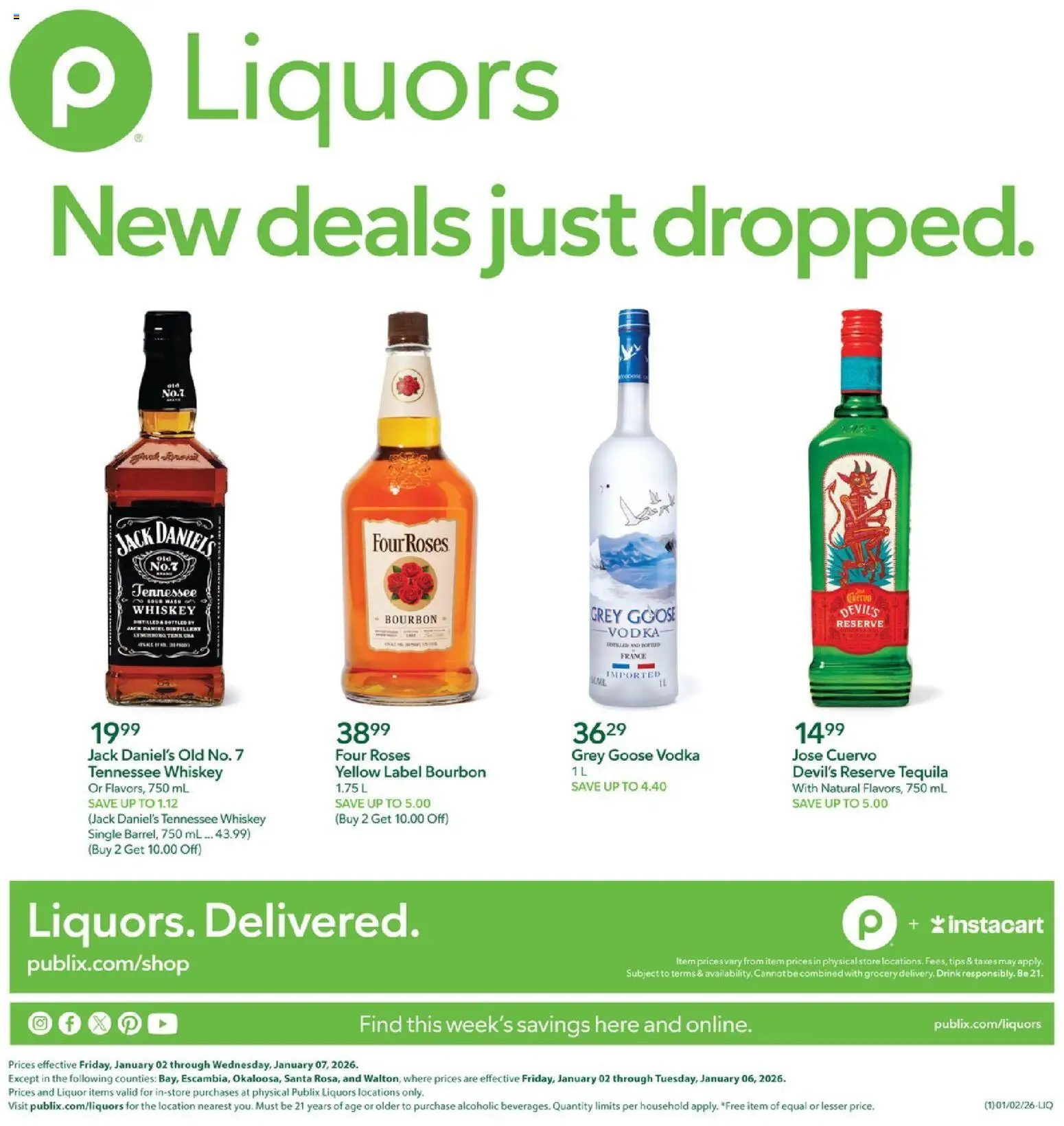 Publix Liquor Ad - page 1- valid from 01/02/2026