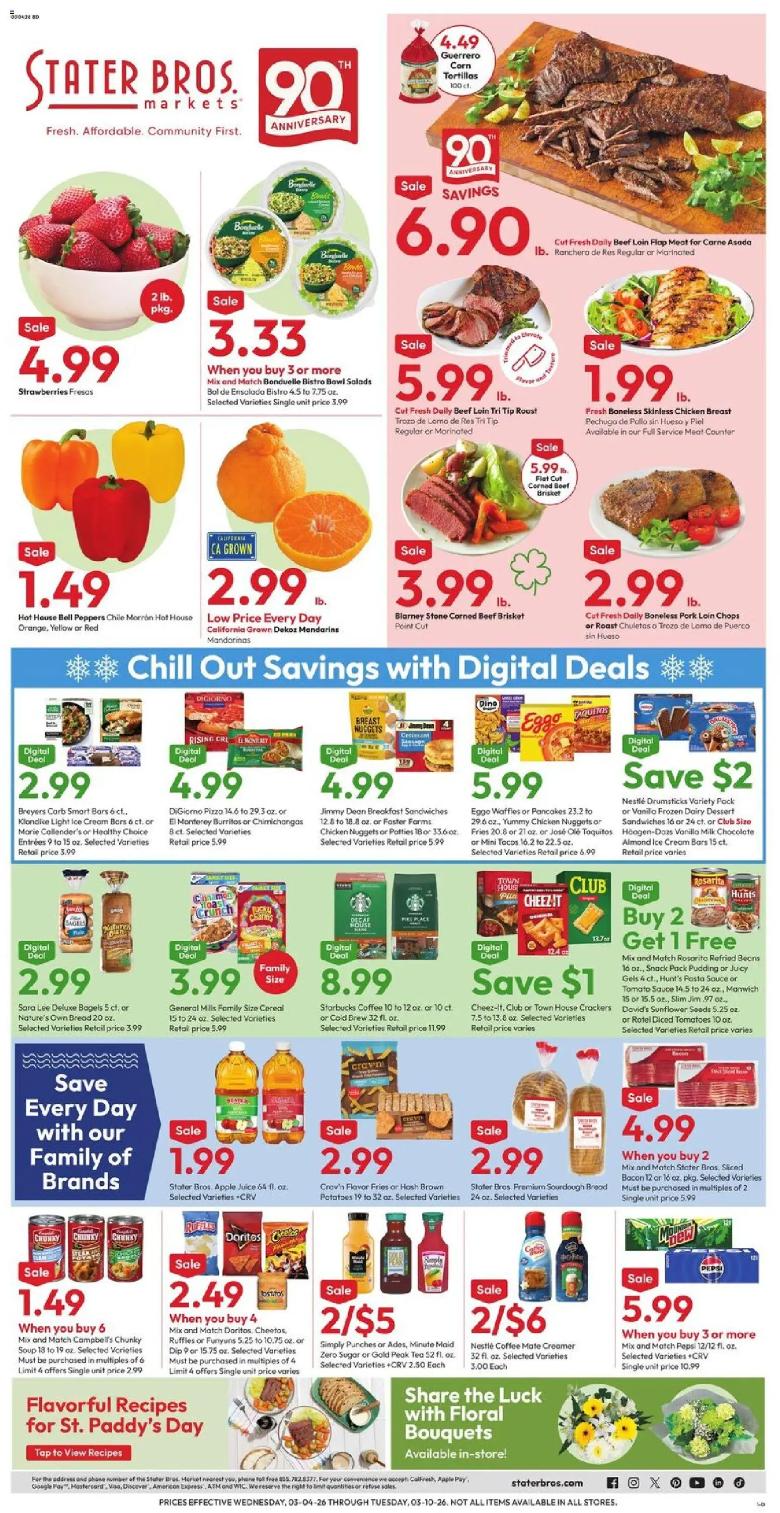 Stater Bros Weekly Ad - page 1- valid from 03/04/2026