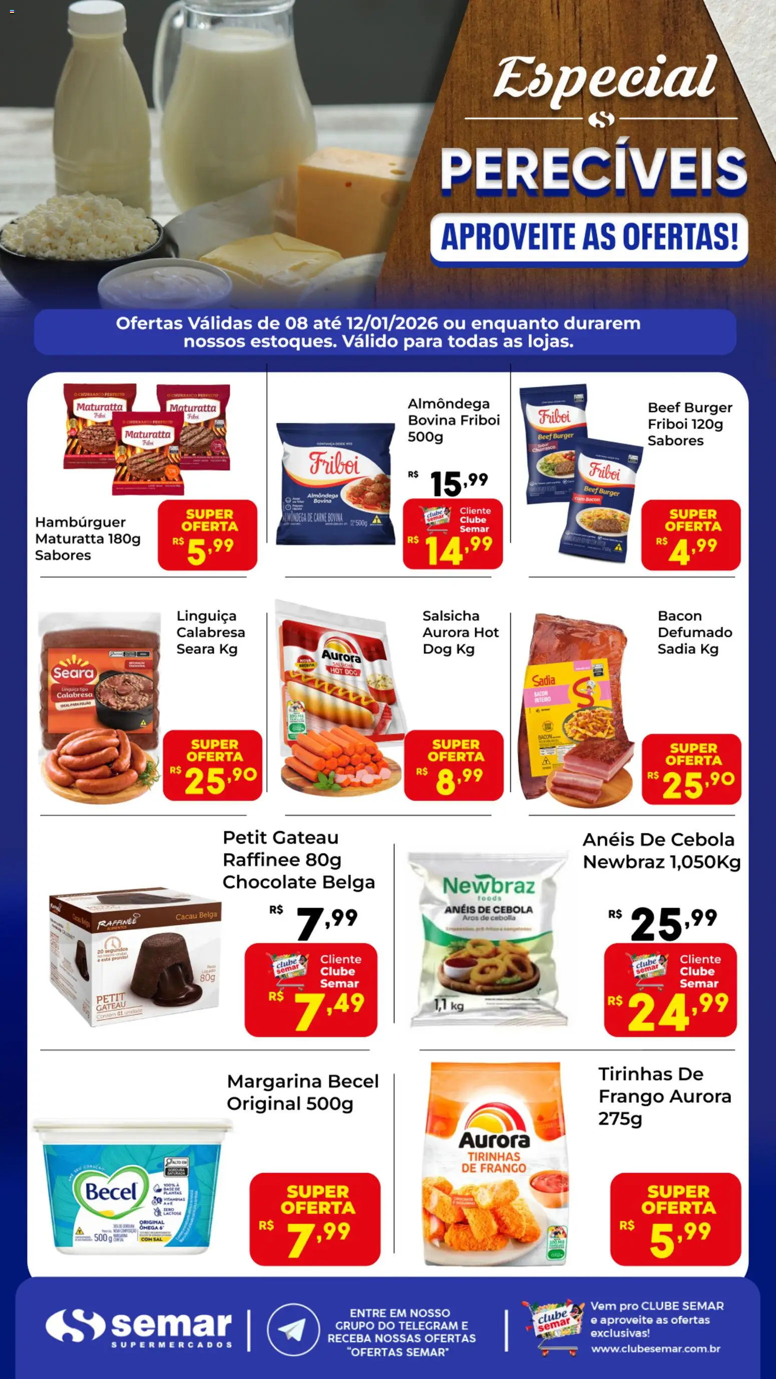 Semar Supermercado - Ofertas Especial Perecíveis - página 1- válido a partir de 08/01/2026
