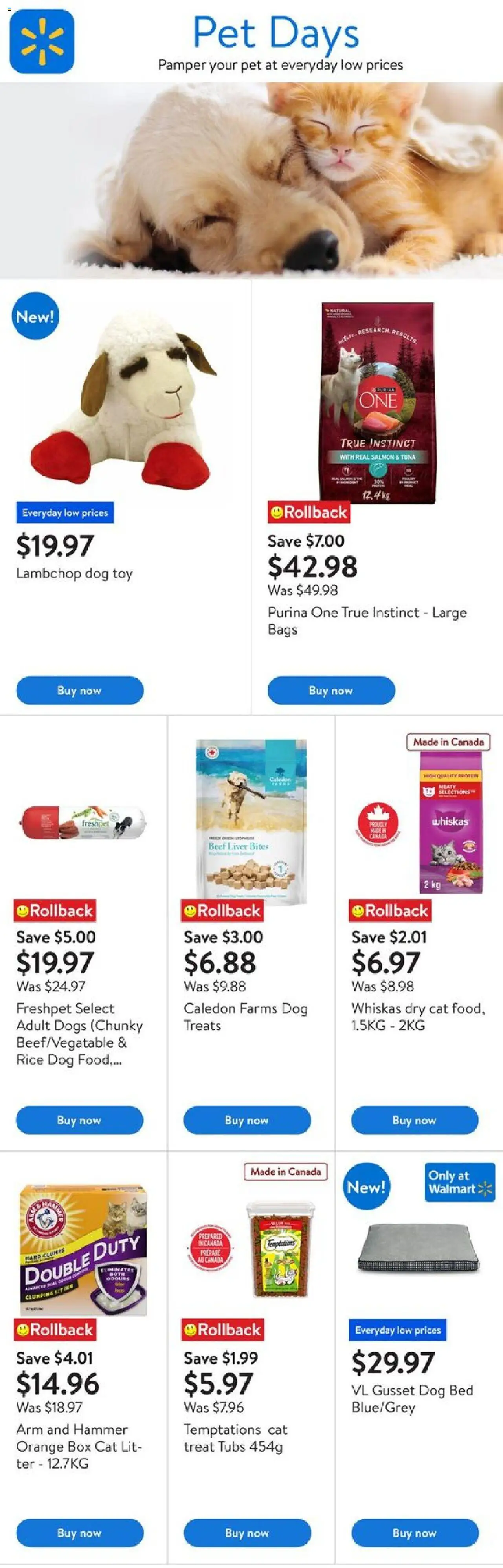 Walmart - Pet Days - page 1- valid from Aug 21, 2025