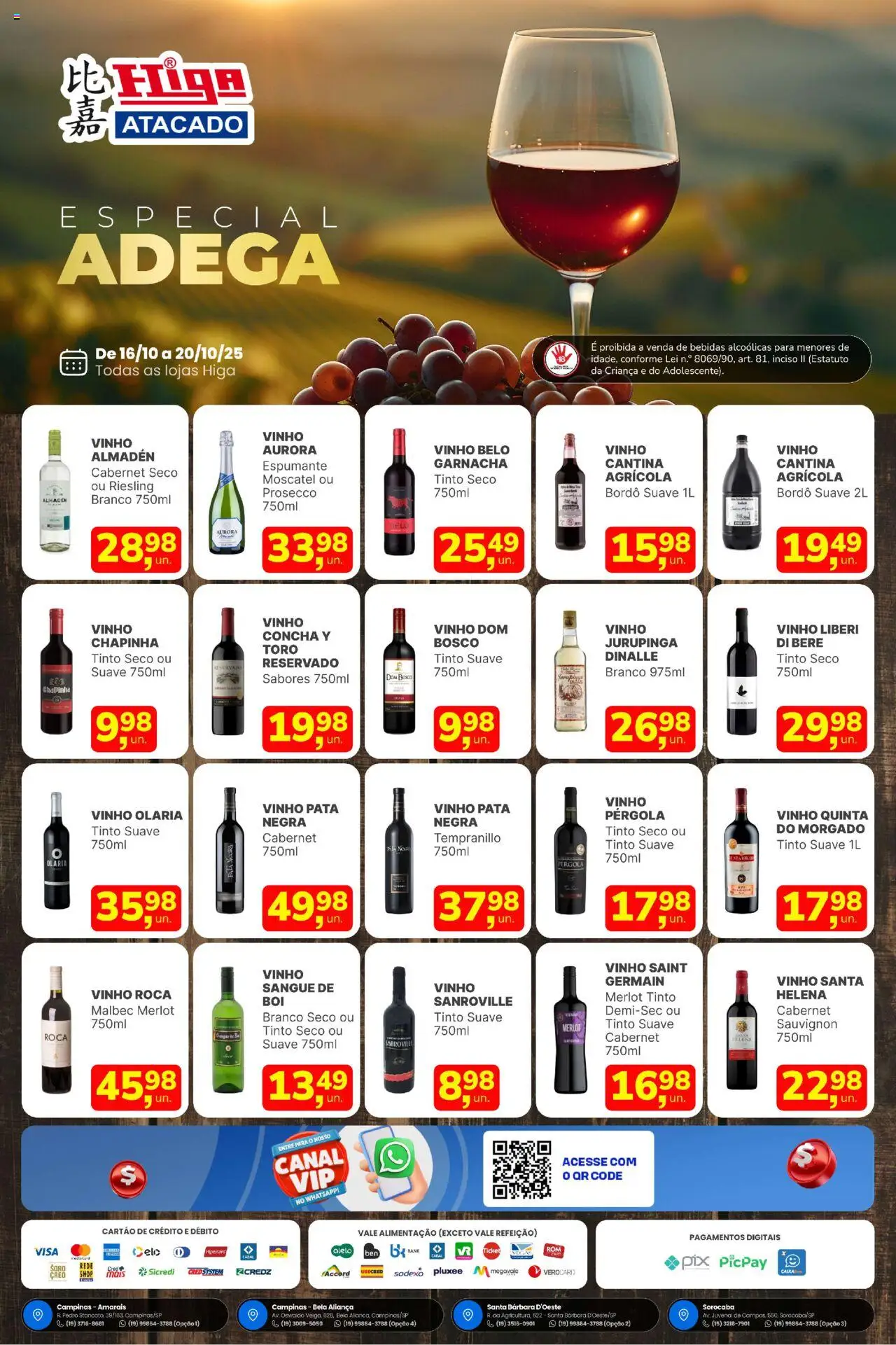 Higa Atacado - Ofertas Especial de Vinhos - página 1- válido a partir de 16/10/2025
