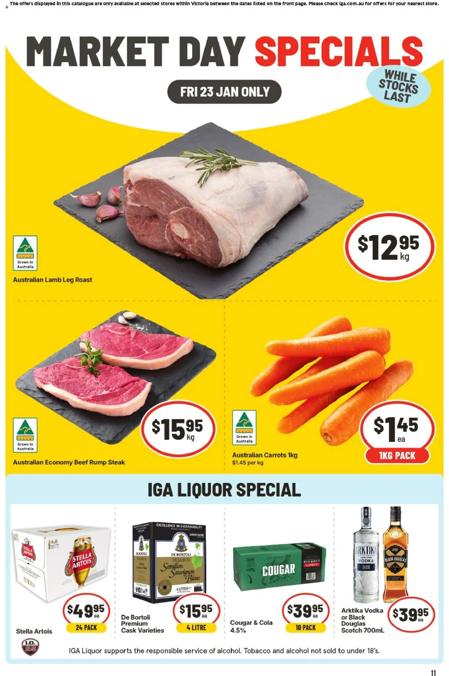 IGA Market Day Specials VIC - page 1- valid from 23/01/2026