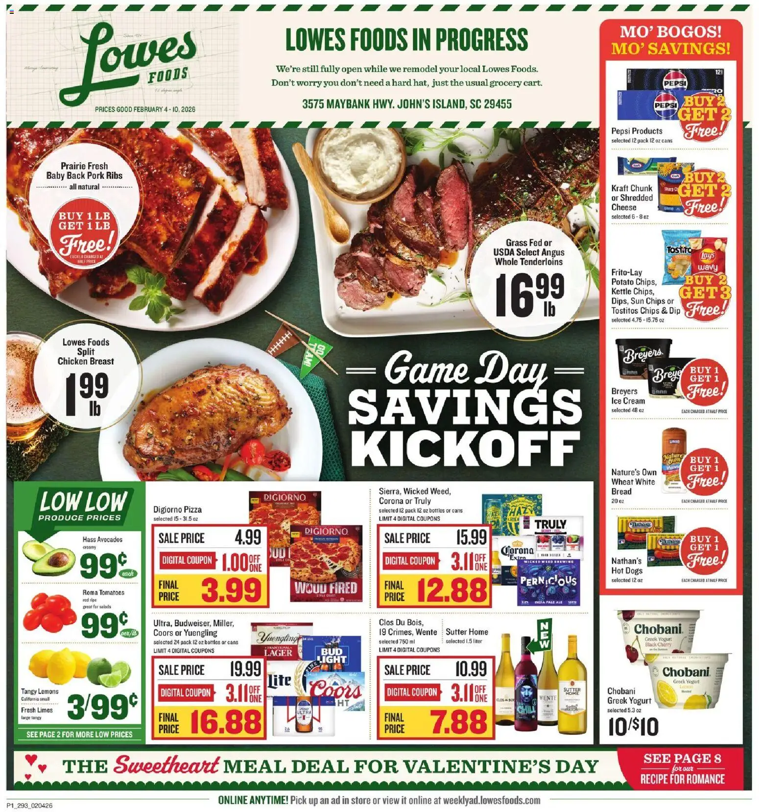 Lowes Foods Weekly Ad - SC - page 1- valid from 02/04/2026