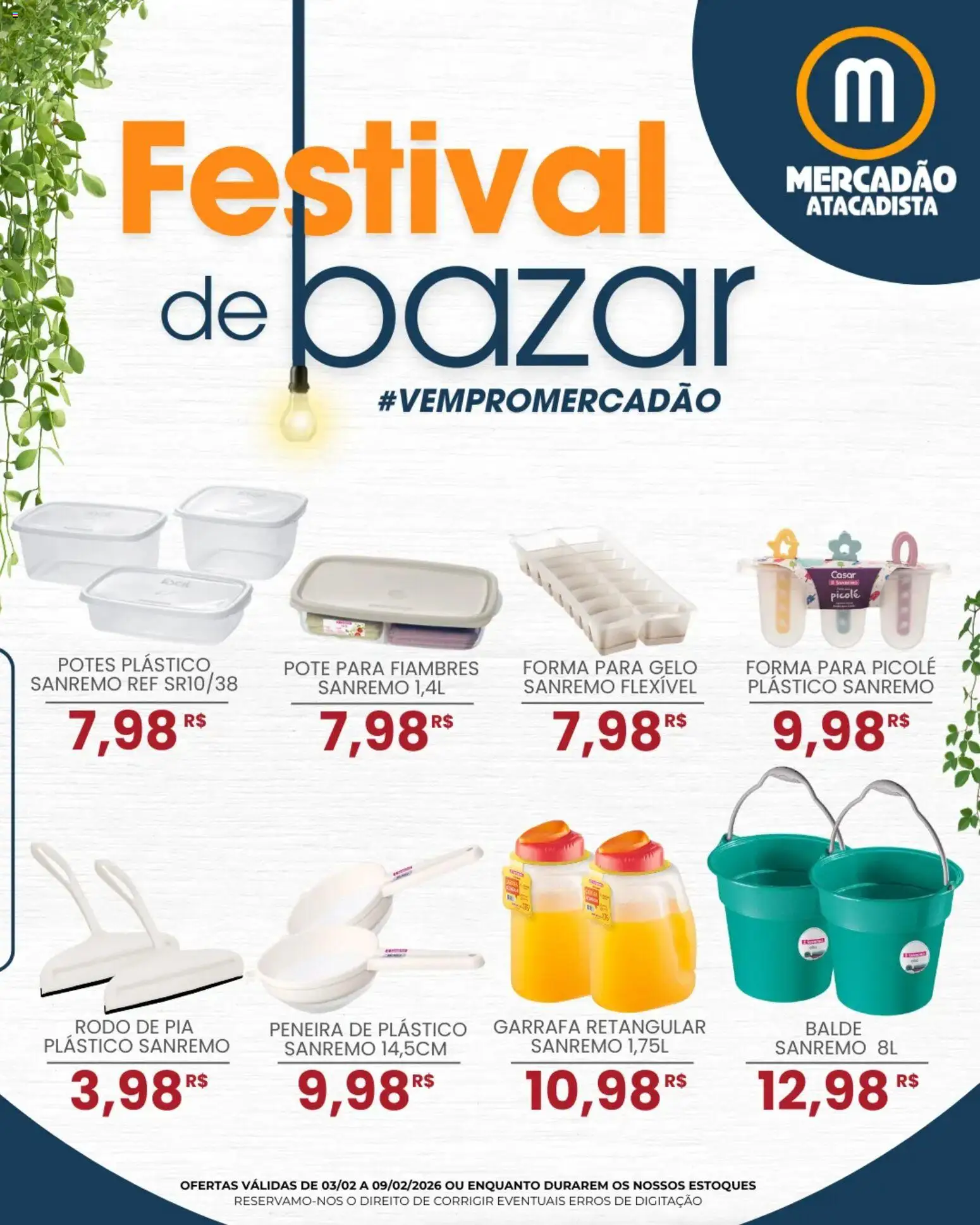 Mercadão Atacadista - Ofertas Festival de Bazar - página 1- válido a partir de 03/02/2026
