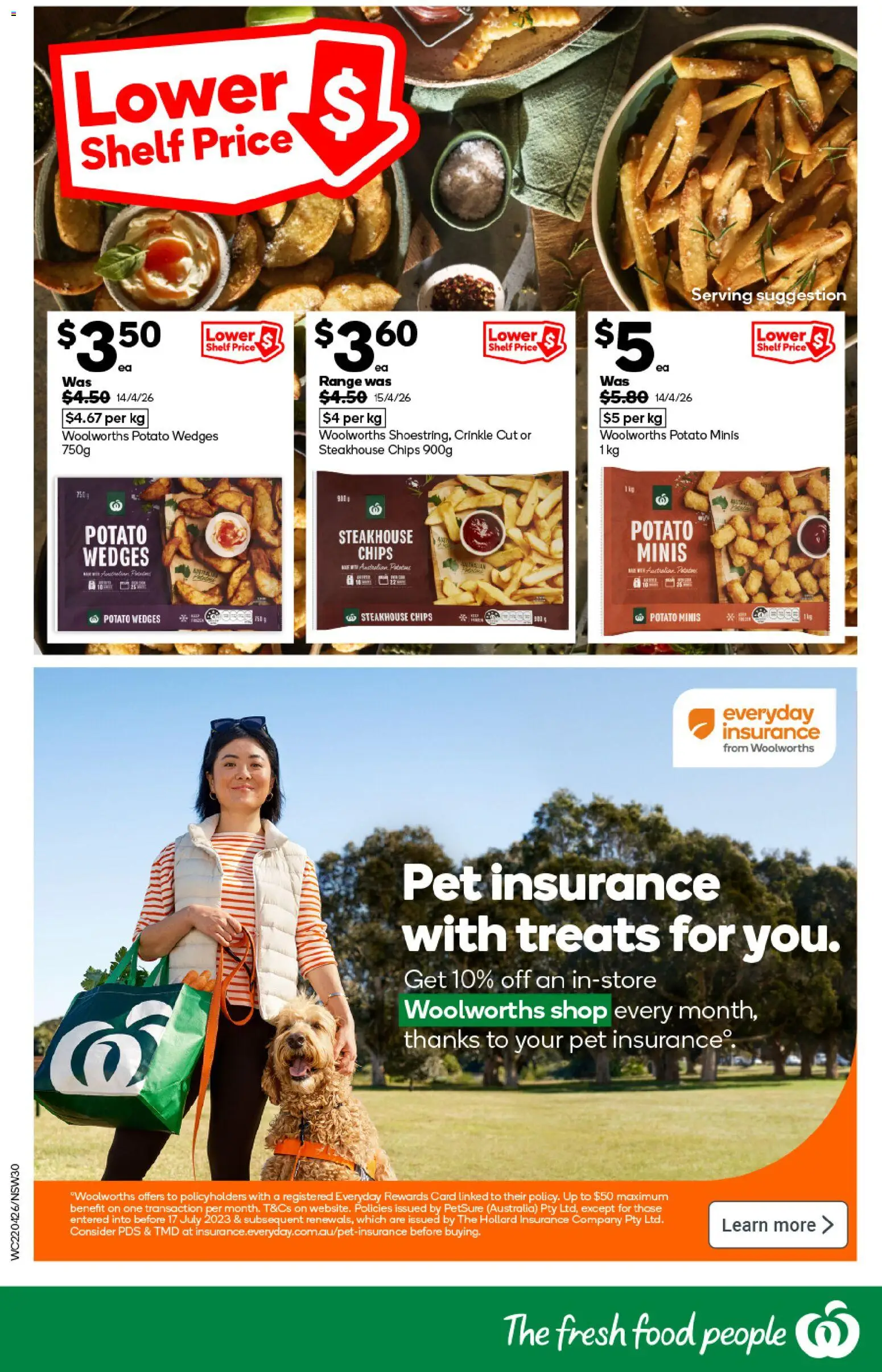 Woolworths catalogue  - page 30- valid from 22/04/2026