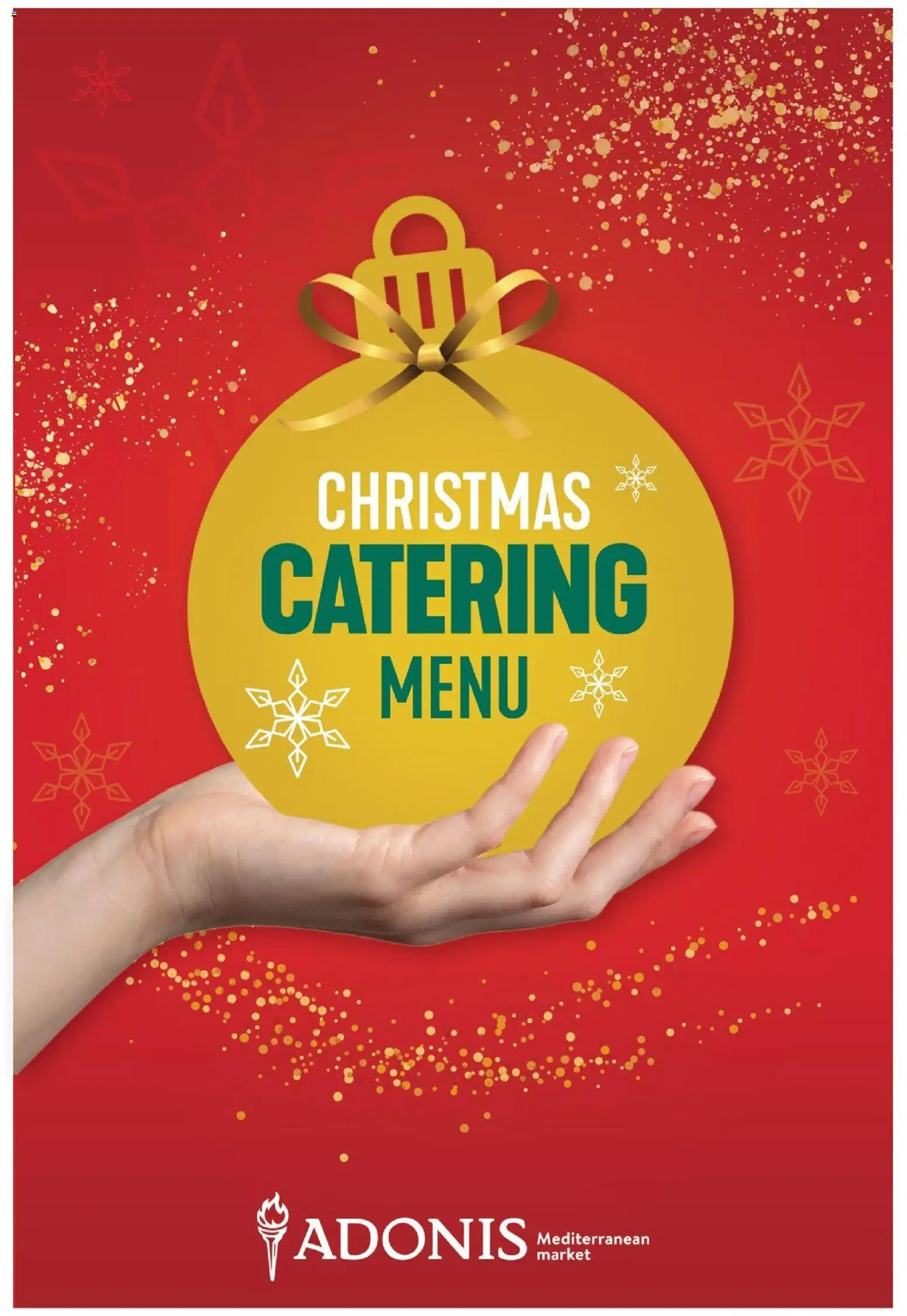 Adonis - Christmas catering menu - page 1- valid from Nov 13, 2025