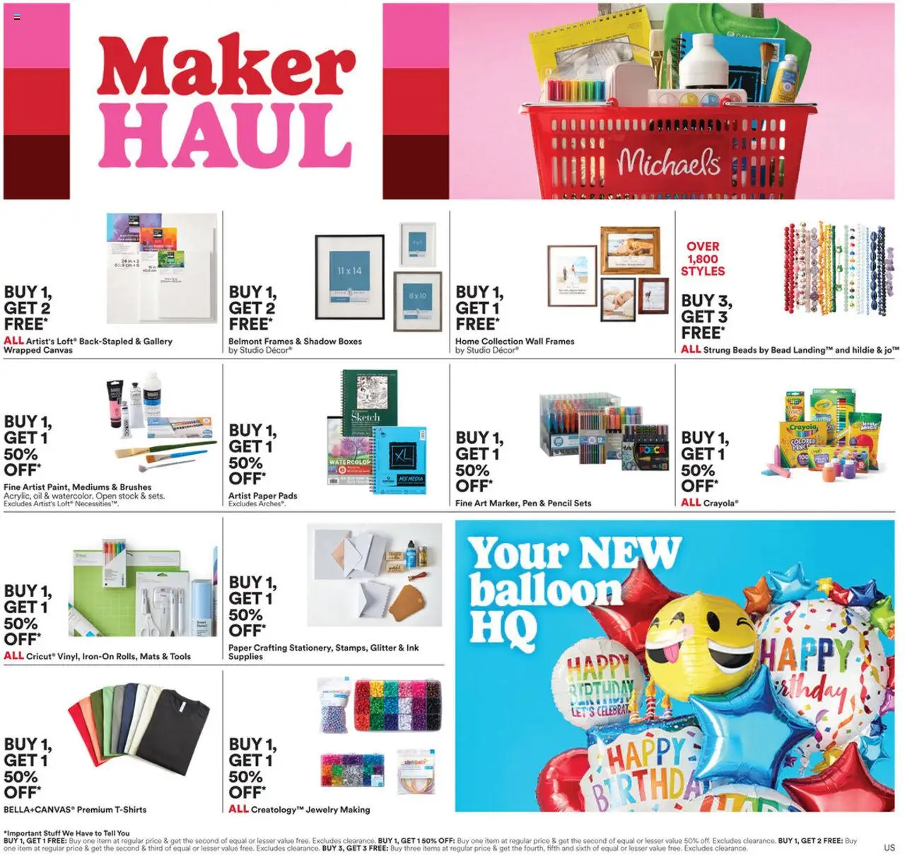 Michaels Weekly Ad - page 1- valid from 08/10/2025