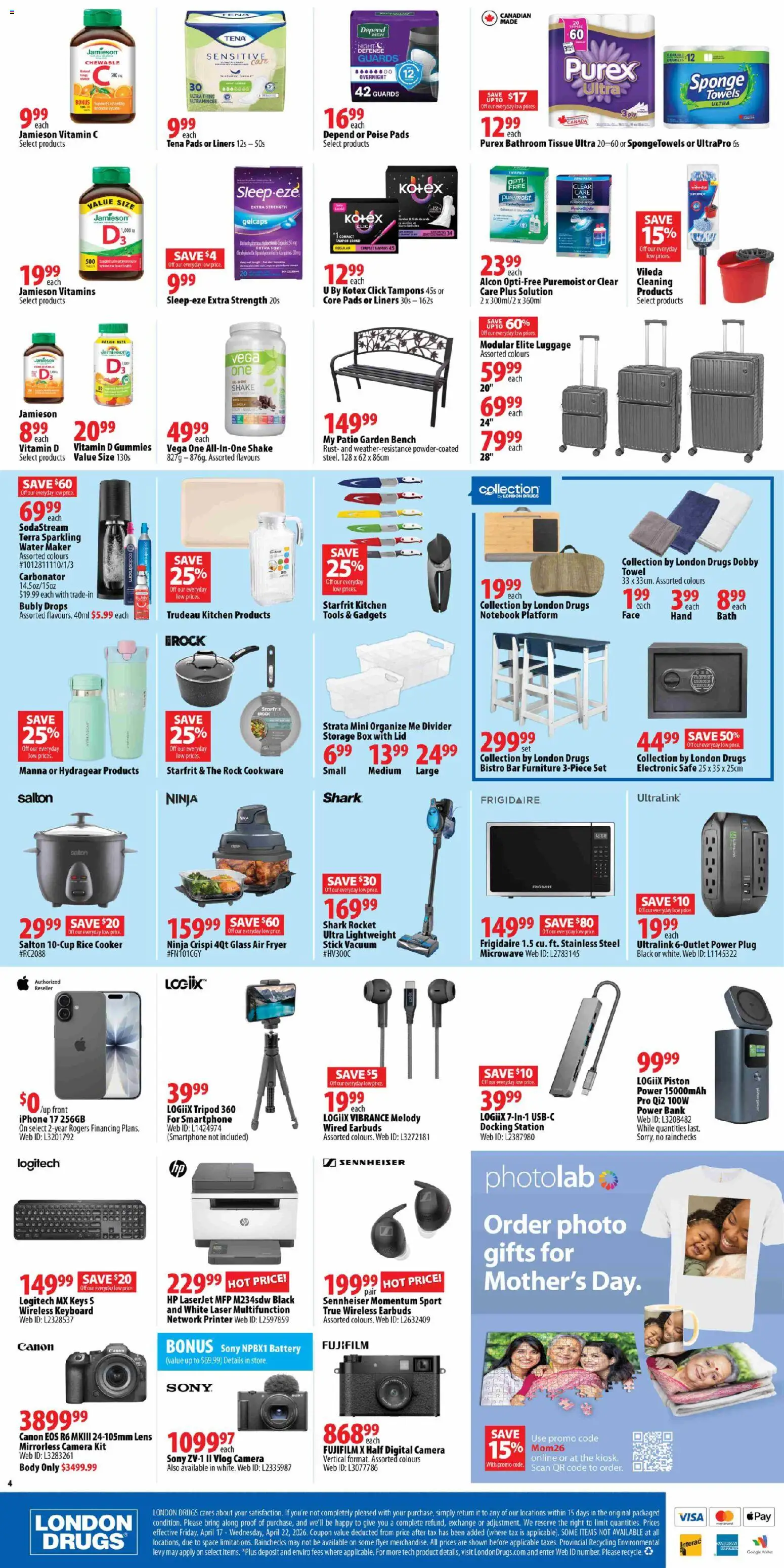 London Drugs weekly flyer / circulaire - page 4- valid from Apr 17, 2026