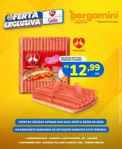 Pré-visualização Supermercado Bergamini - Ofertas Sadia e Perdigão válida a partir de 30/01/2026