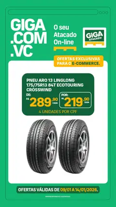 Pré-visualização GIGA Atacado - Ofertas Exclusivas válida a partir de 09/01/2026
