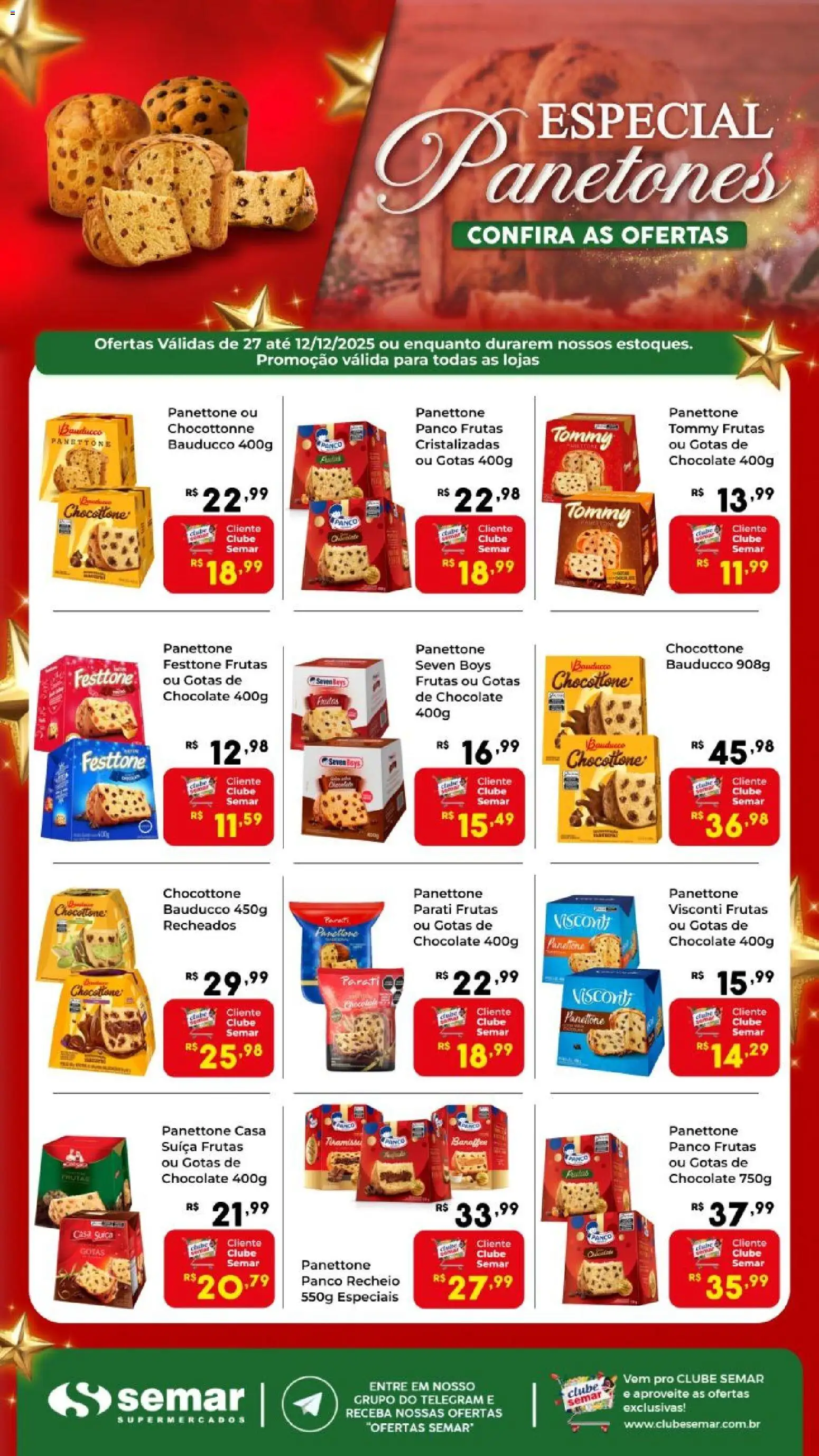 Semar Supermercado - Ofertas Especial Panetones - página 1- válido a partir de 27/11/2025
