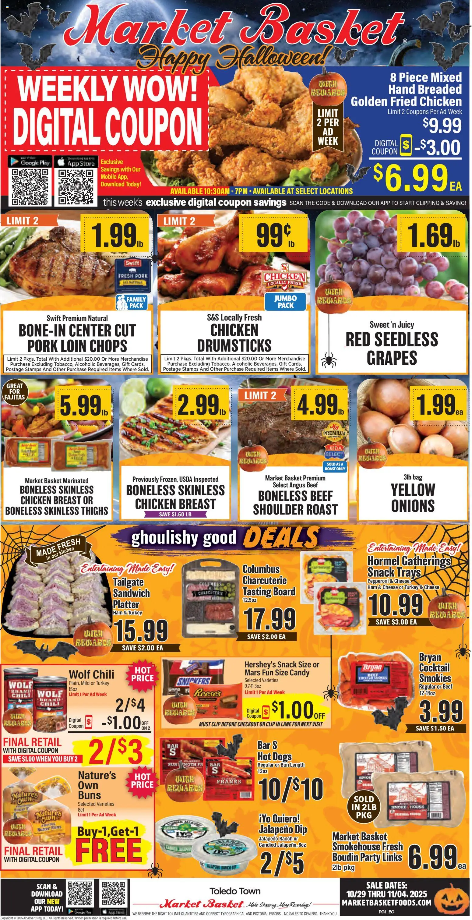Market Basket Weekly Ad - page 1- valid from 10/29/2025