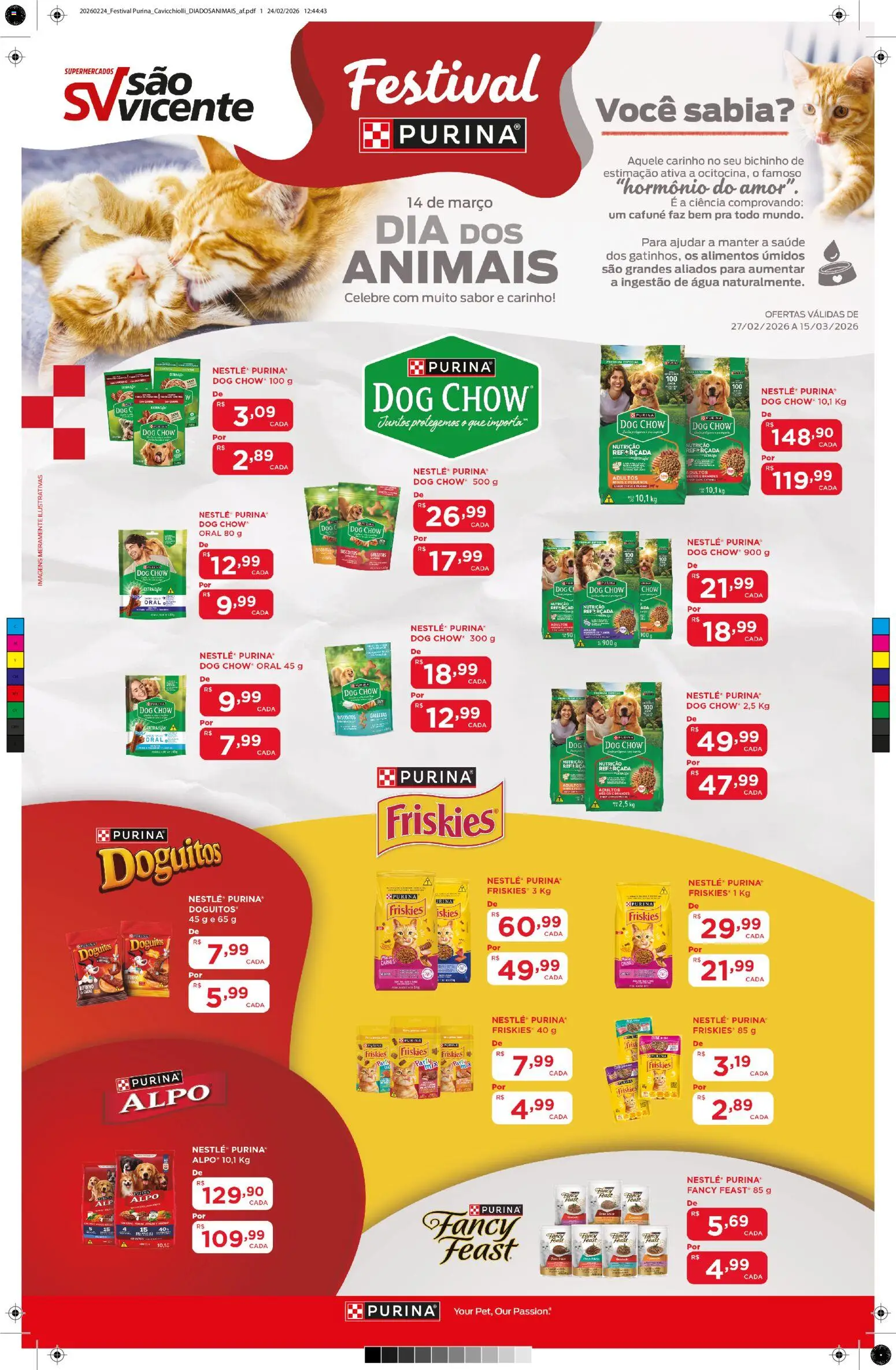 Supermercados São Vicente ofertas Festival Purina - página 1- válido a partir de 27/02/2026
