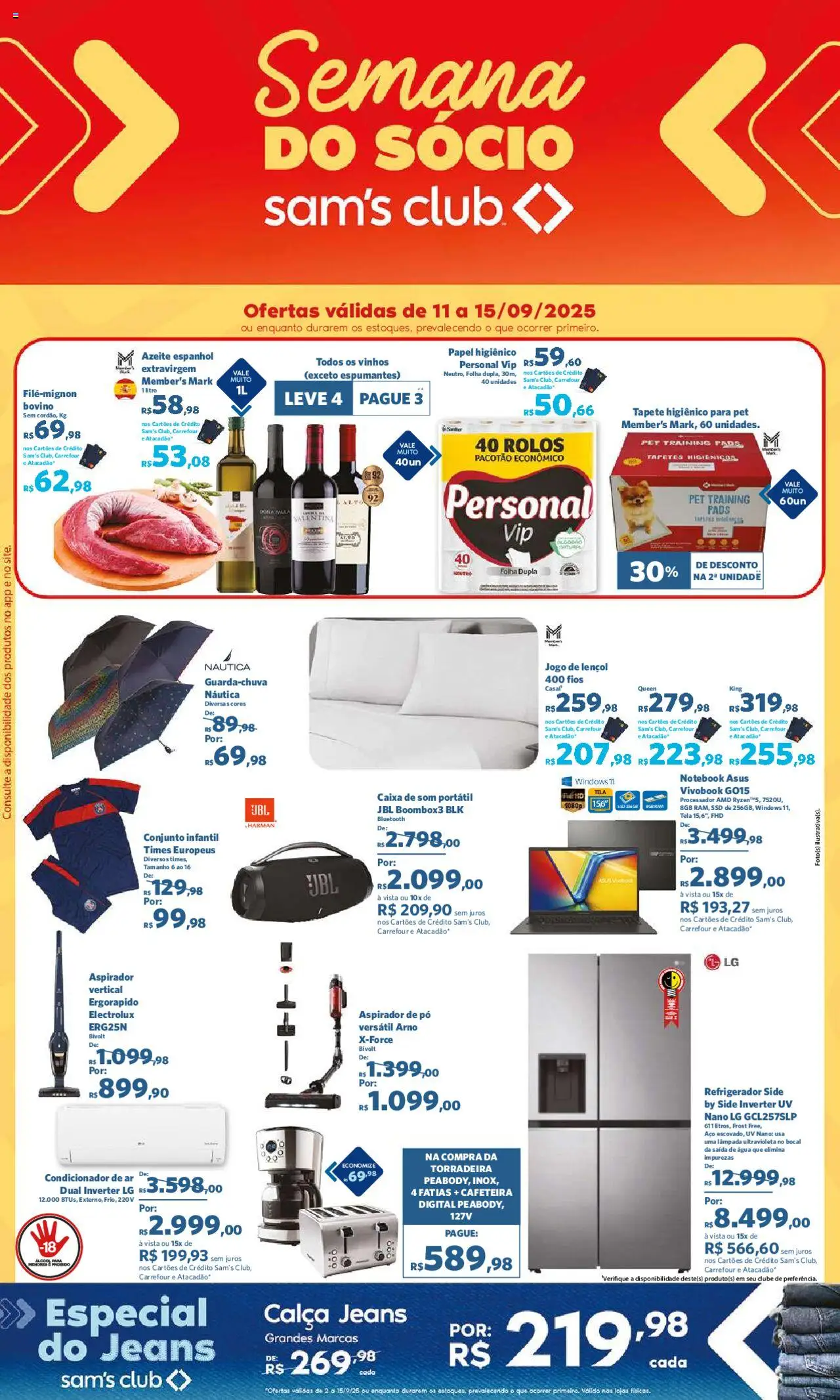 Sam's Club - Ofertas Hardsell Semana do Sócio - página 1- válido a partir de 11/09/2025
