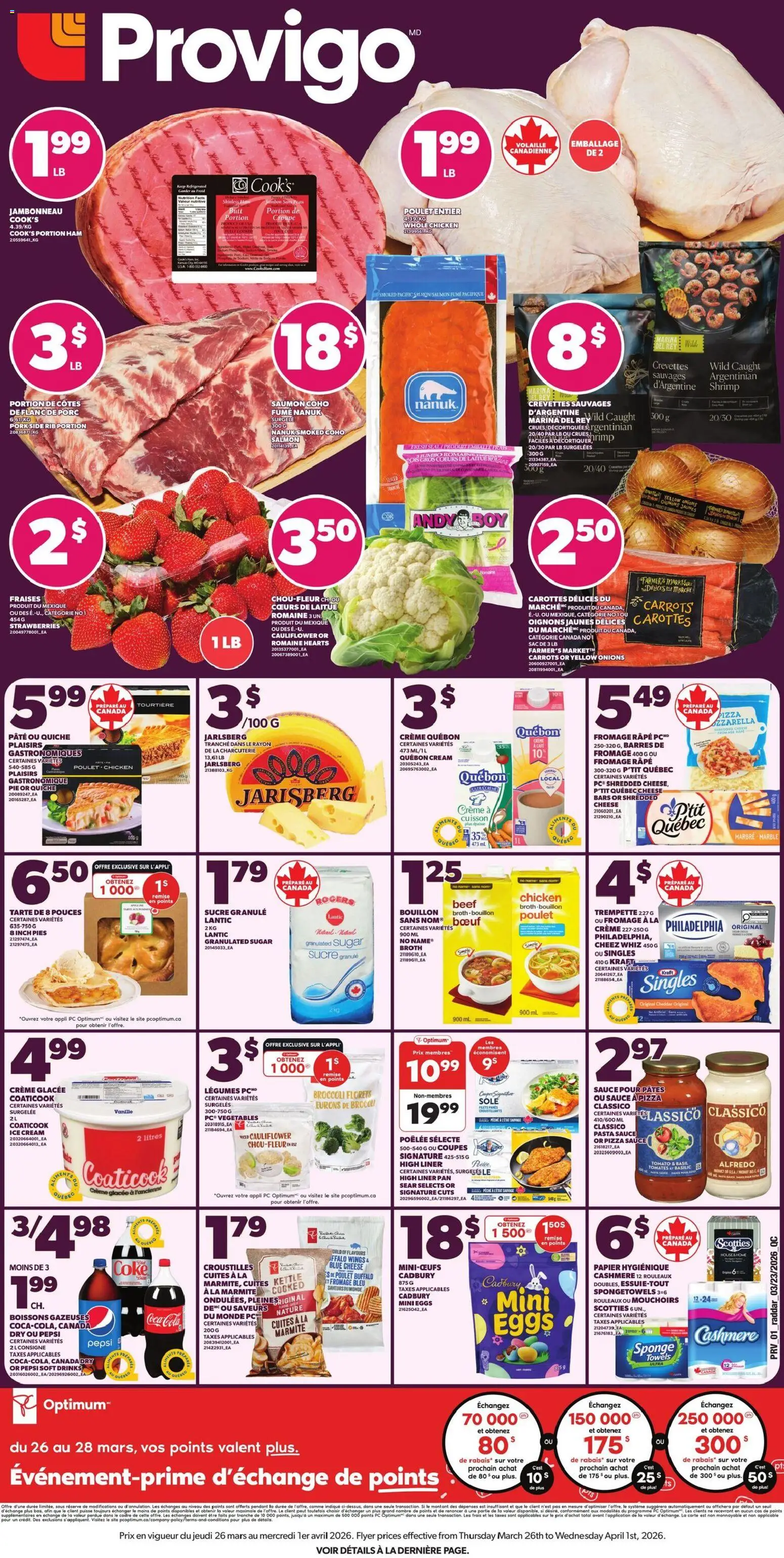 Provigo weekly flyer / circulaire - page 1- valid from Mar 26, 2026