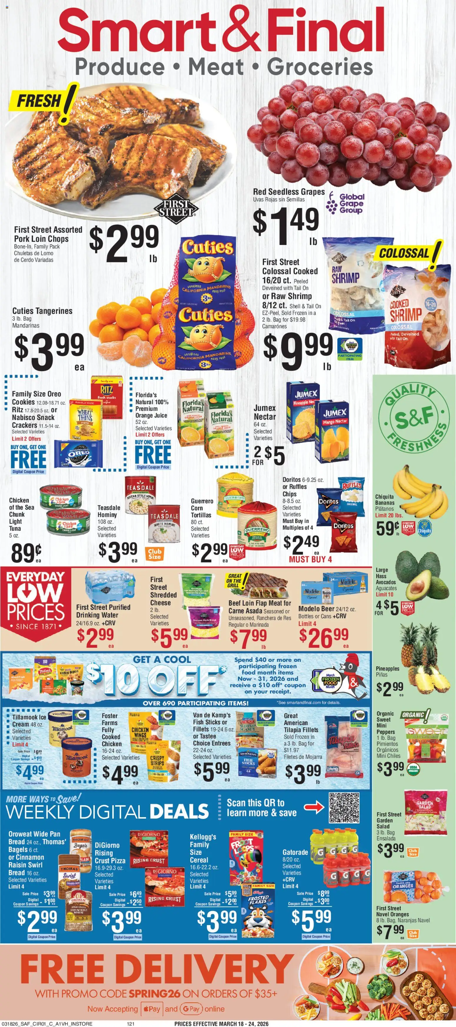 Smart & Final Weekly Ad - page 1- valid from 03/18/2026