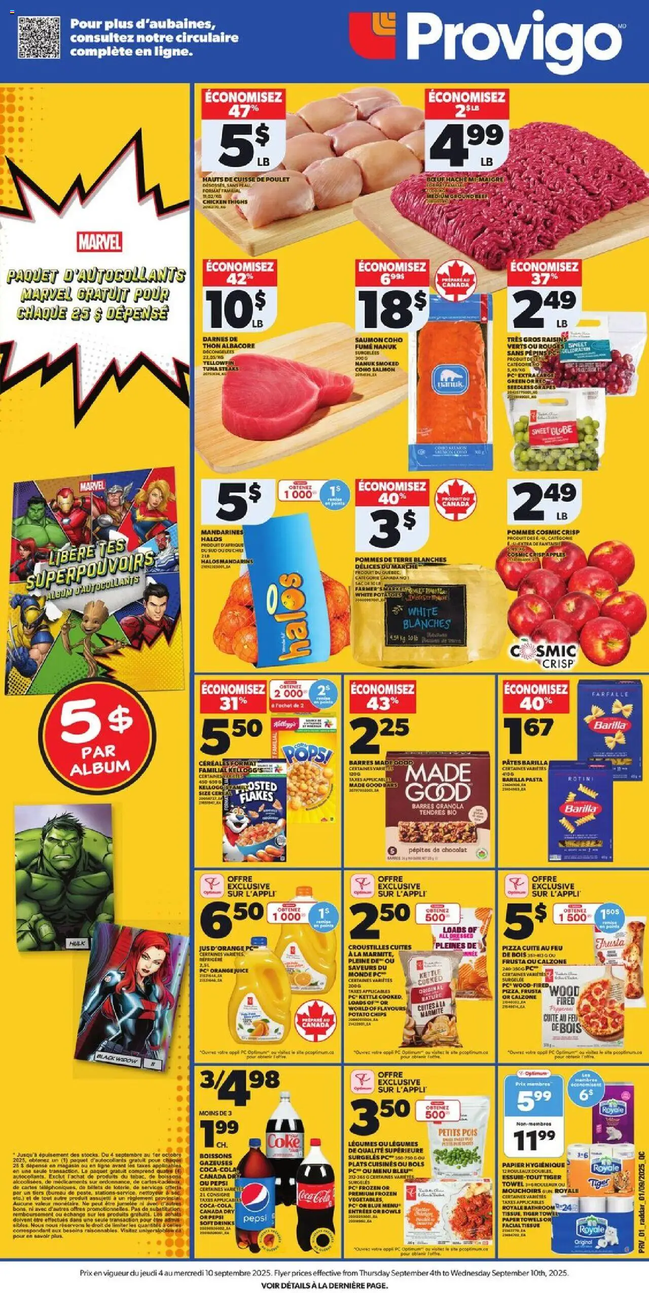 Provigo flyer / circulaire - page 1- valid from Sep 4, 2025