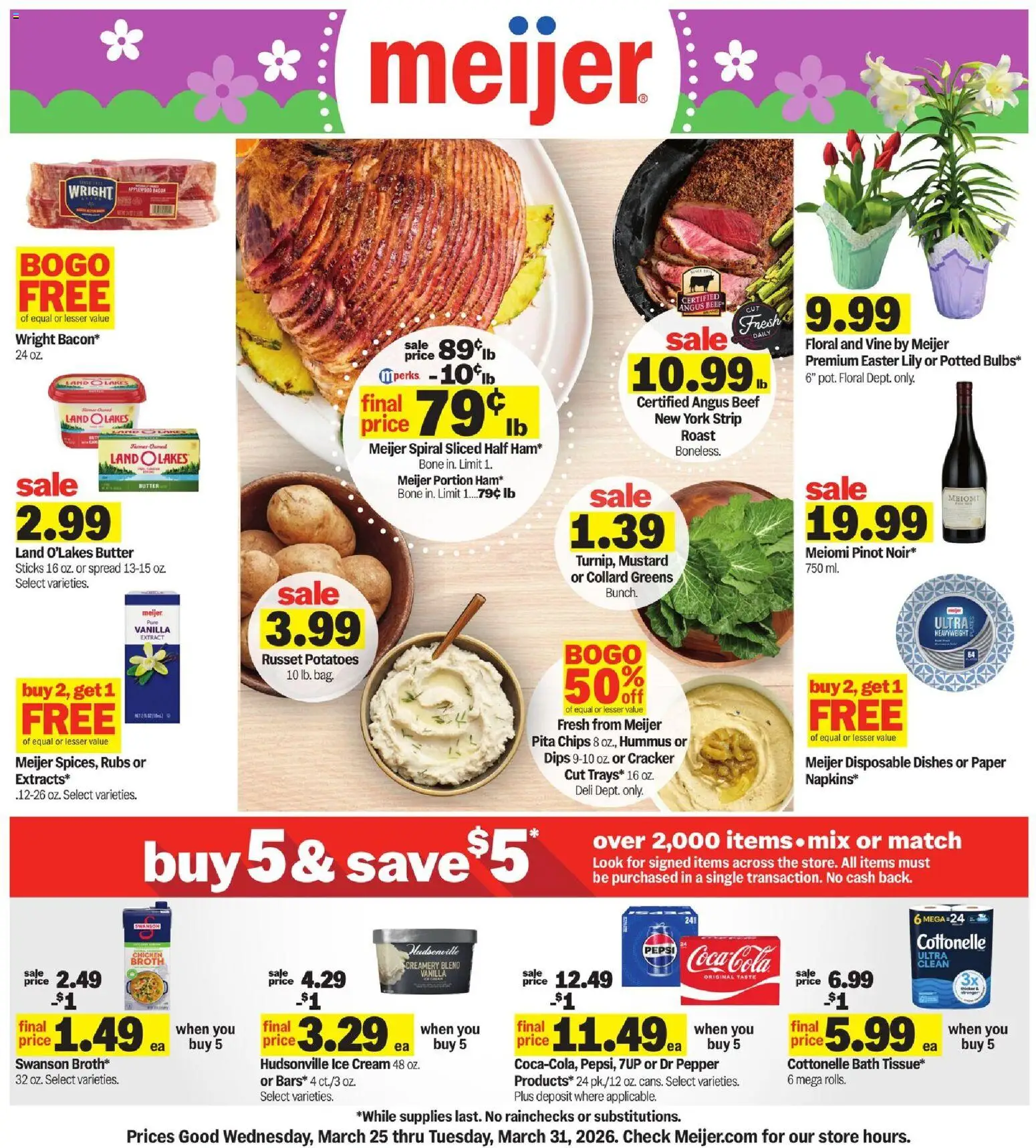 Meijer Weekly Ad - page 1- valid from 03/25/2026