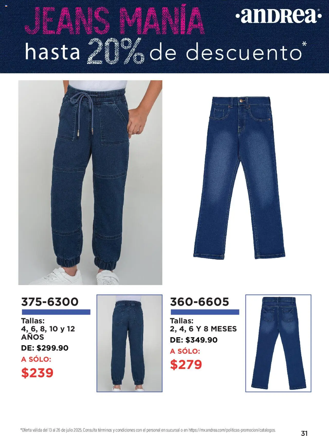 Andrea catálogo Denim Manía - página 31- válido desde 13/07/2025