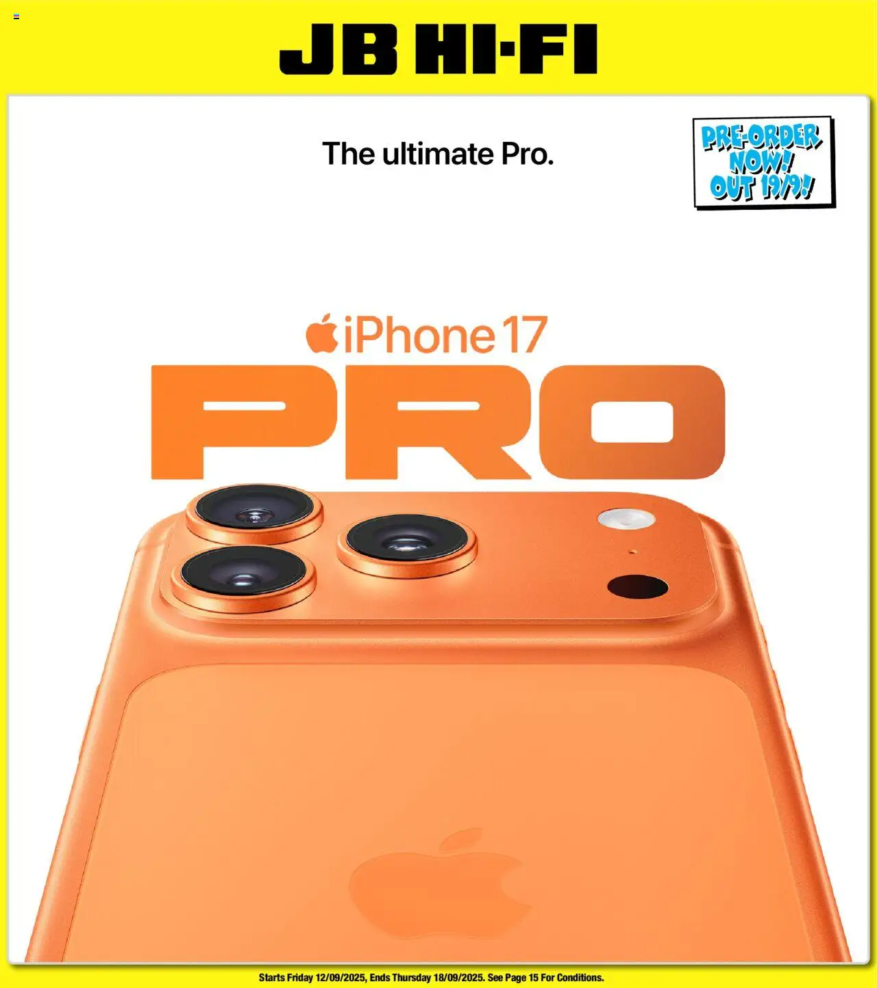 JB Hi-Fi - IPhone 17 Pro - page 1- valid from 12/09/2025