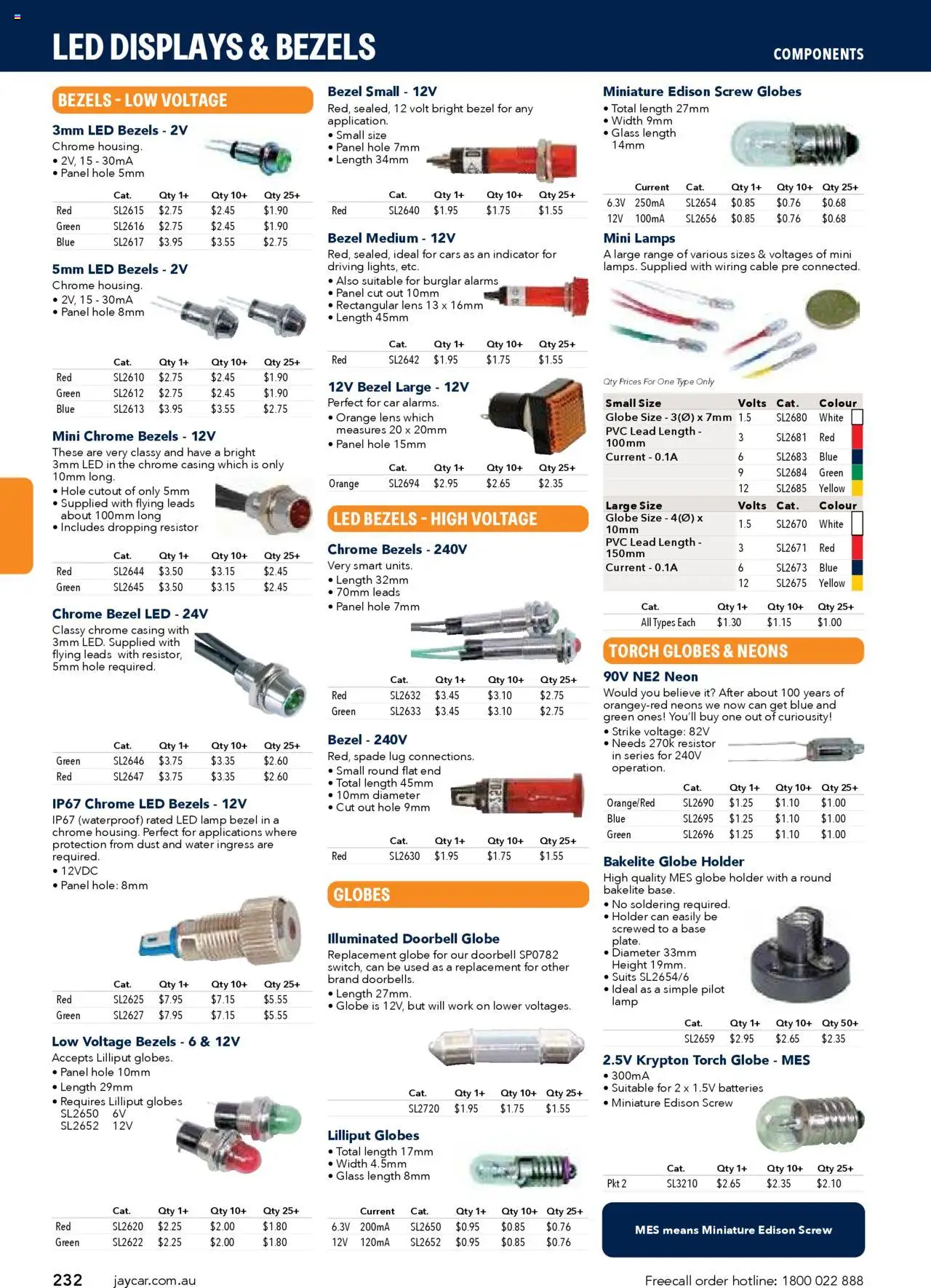 Jaycar Engineering & Scientific Catalogue 2025/2026  - page 232- valid from 09/07/2025