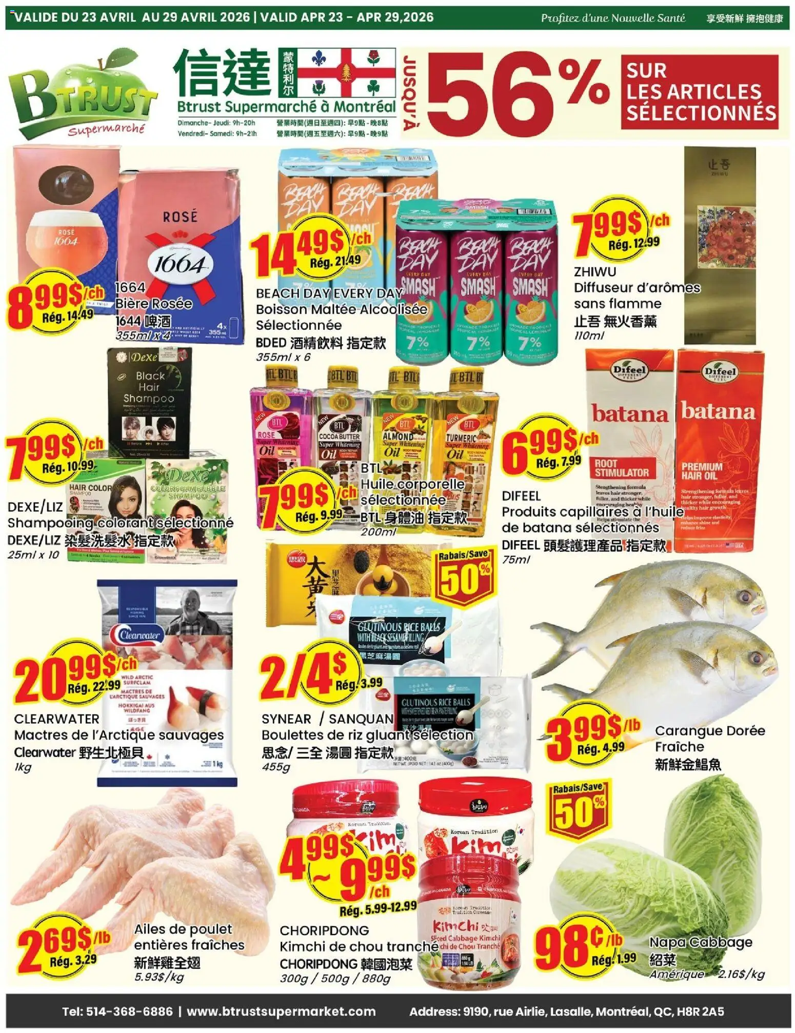 Btrust Supermarket weekly flyer / circulaire - page 1- valid from Apr 23, 2026