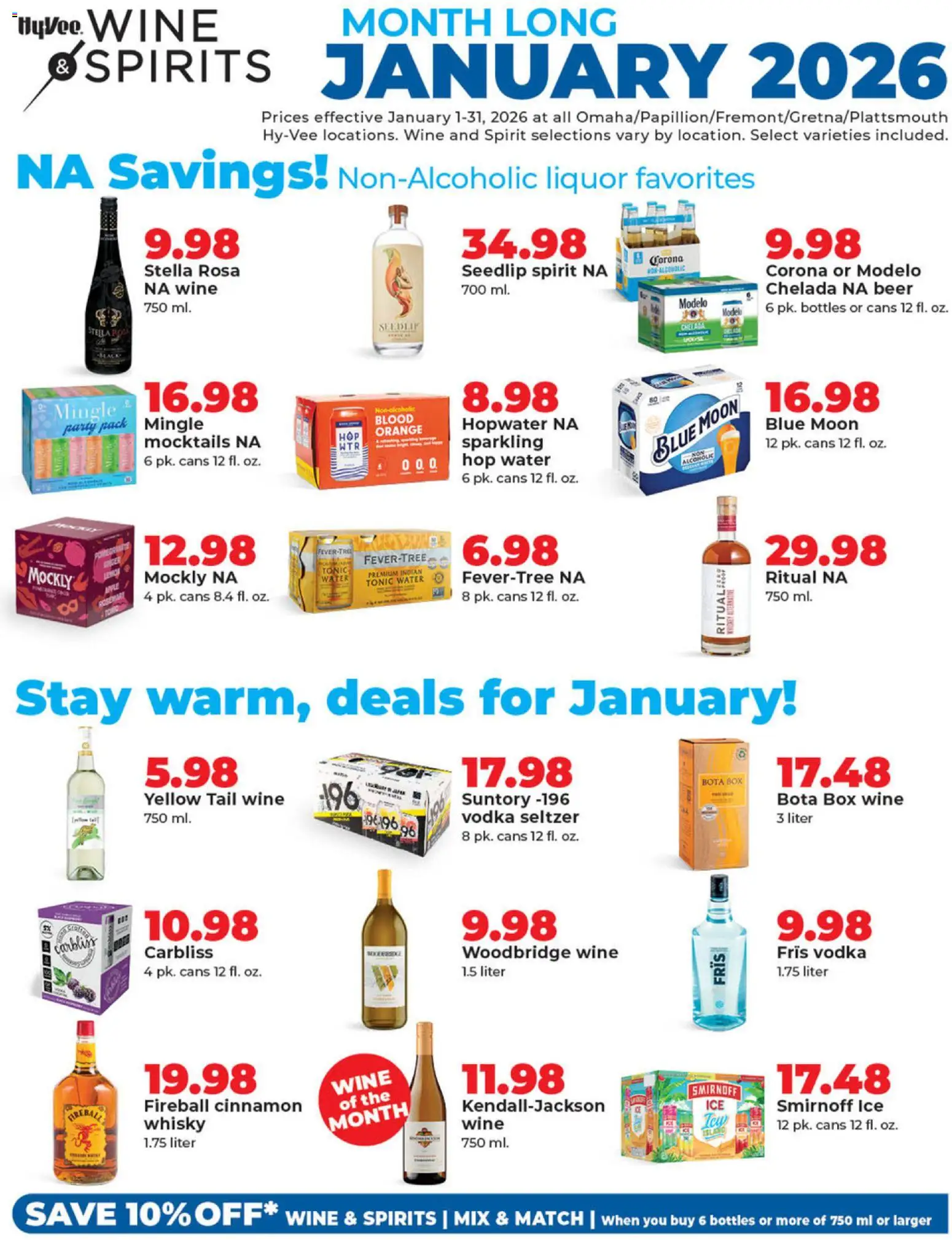 HyVee Wine & Spirits Monthlong - page 1- valid from 01/01/2026