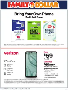 Preview Family Dollar AT&T/Tracfone valid from 08/01/2025