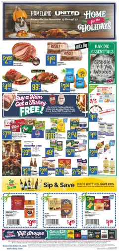 Preview Homeland Weekly Ad valid from 11/19/2025
