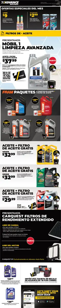 Preview Advance Auto Parts Sales Ad - Spanish valid from 10/30/2025