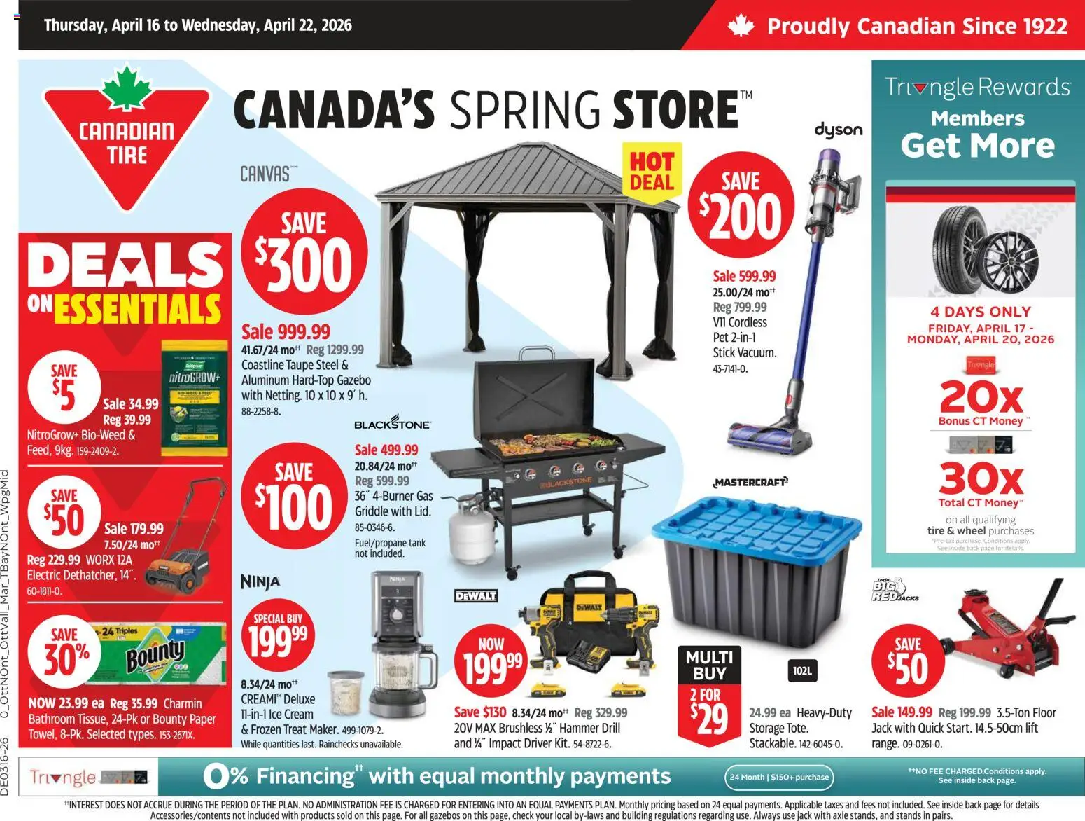 Canadian Tire weekly flyer - page 1- valid from Apr 16, 2026