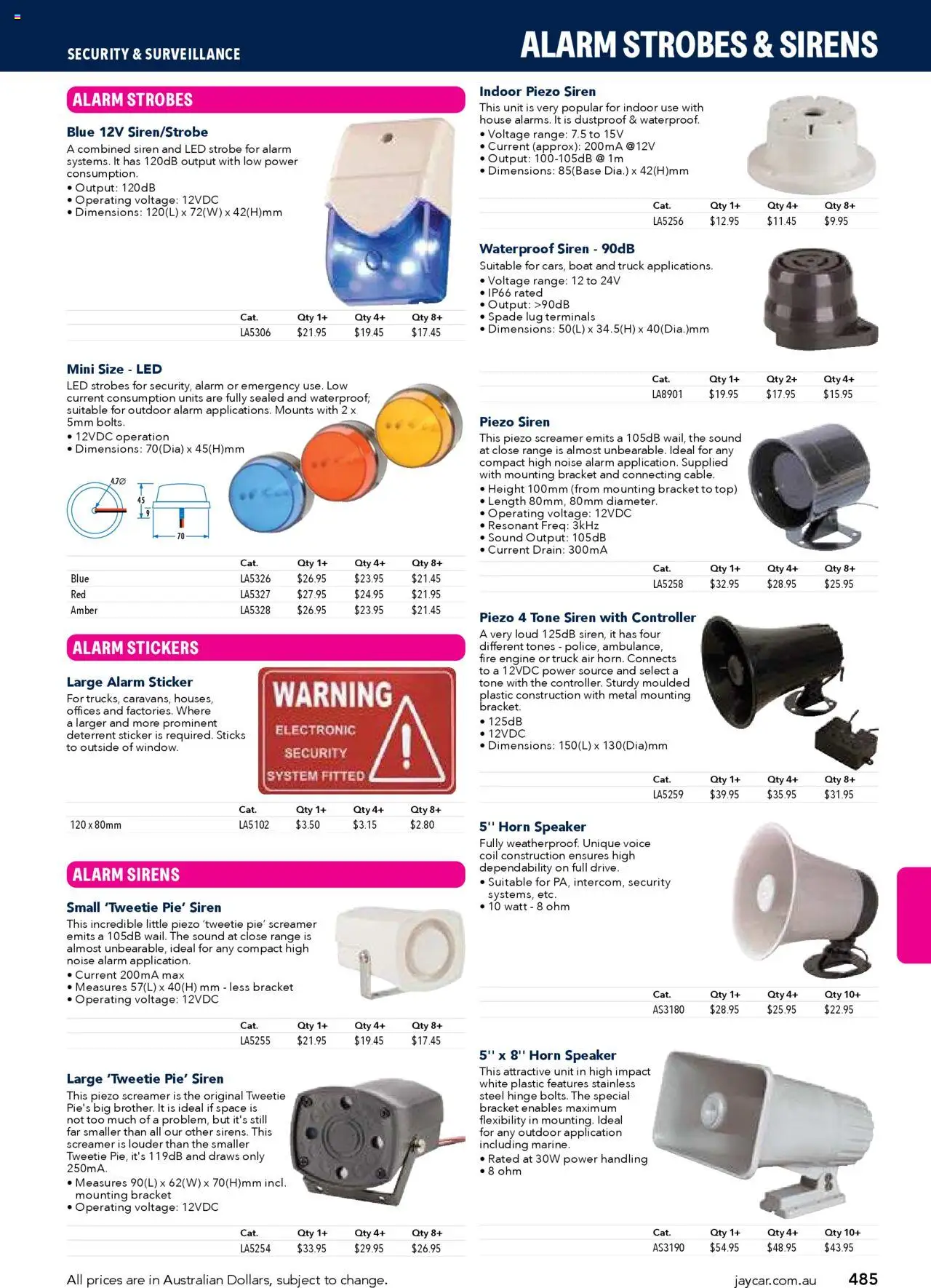 Jaycar Engineering & Scientific Catalogue 2025/2026  - page 485- valid from 09/07/2025