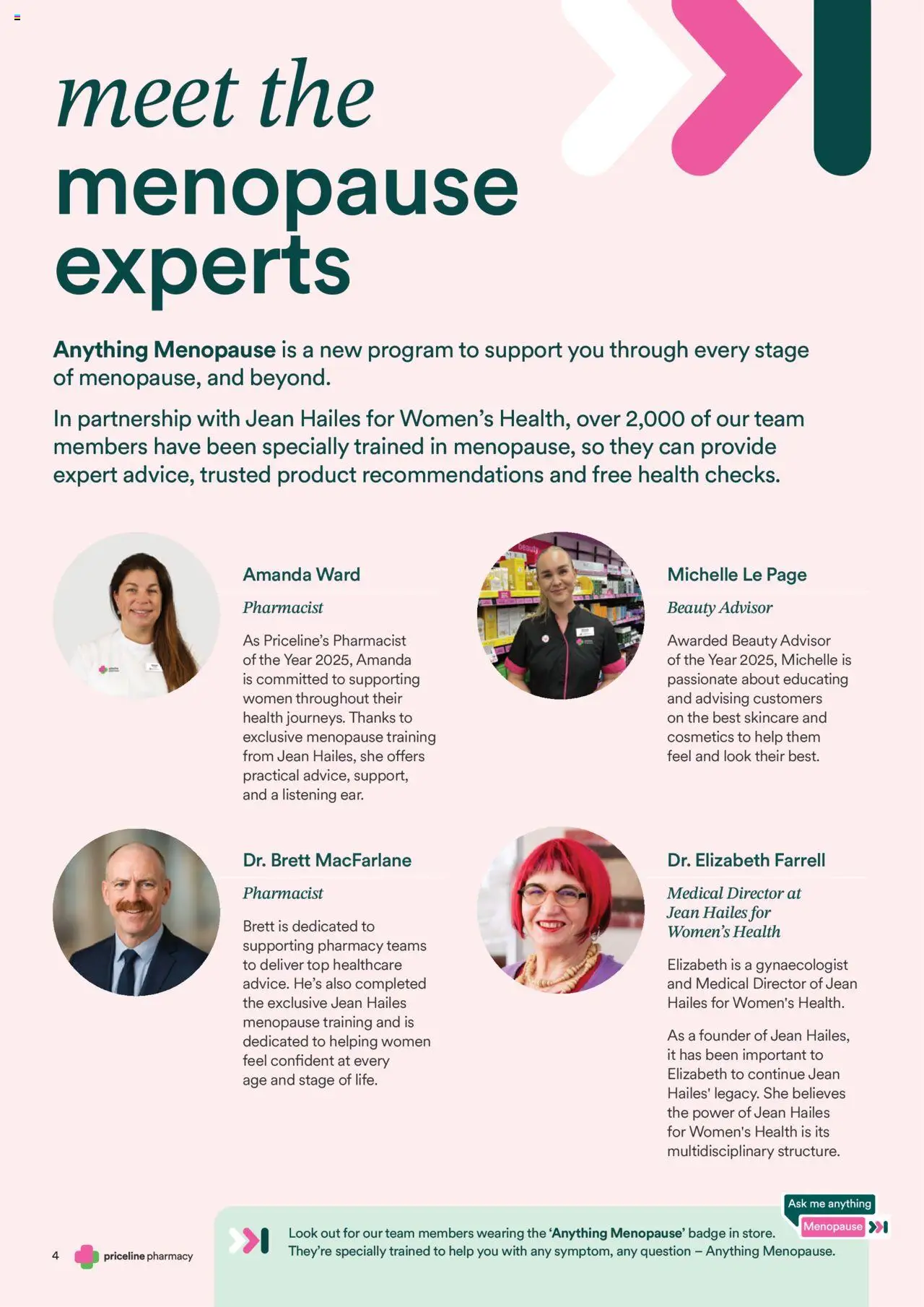 Priceline Pharmacy Anything Menopause Magazine - page 4- valid from 02/10/2025