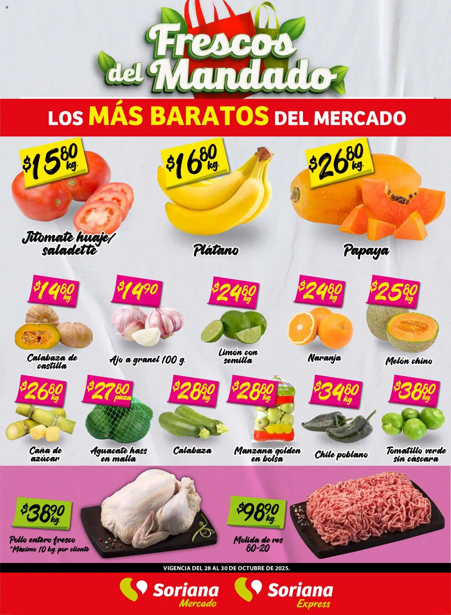 Soriana - Frescos del Mandado Mercado: Saltillo y Torreón - página 1- válido desde 28/10/2025