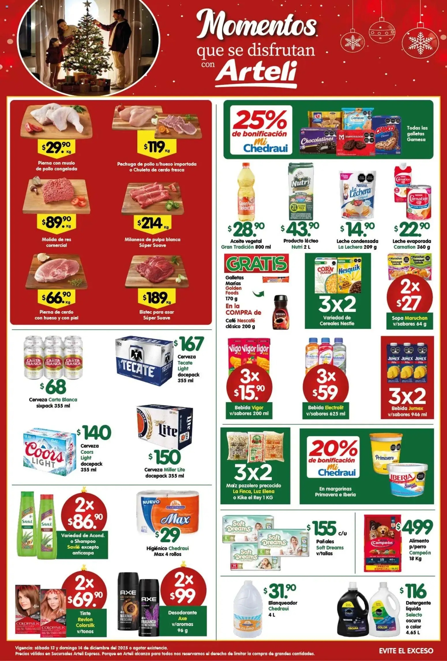 Arteli folleto Express - página 1- válido desde 13/12/2025