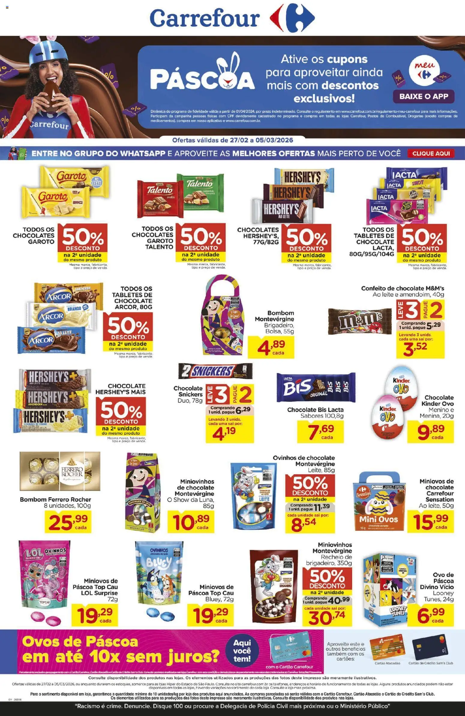 Carrefour ofertas Páscoa - página 1- válido a partir de 27/02/2026
