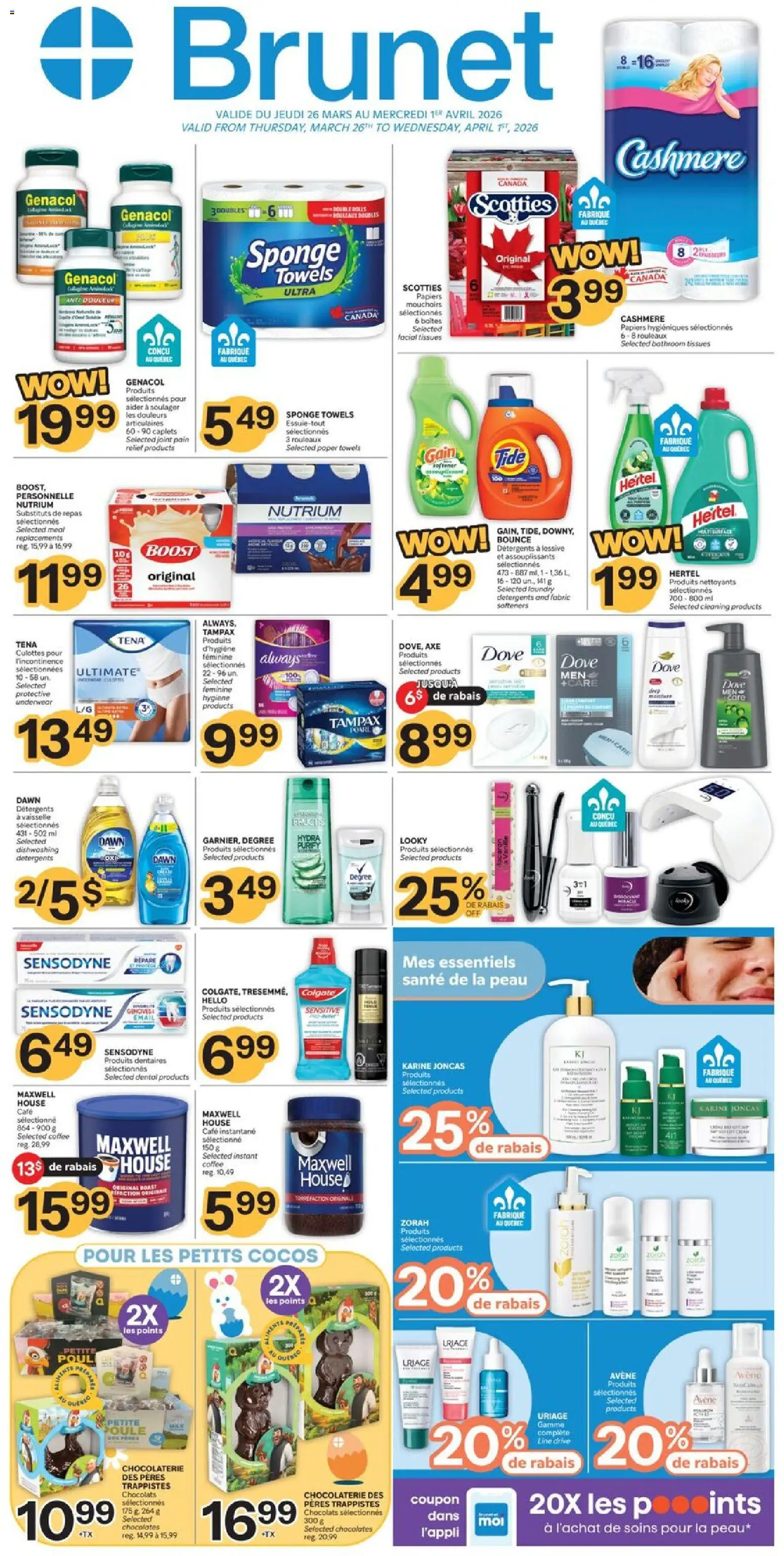 Brunet weekly flyer / circulaire - page 1- valid from Mar 26, 2026