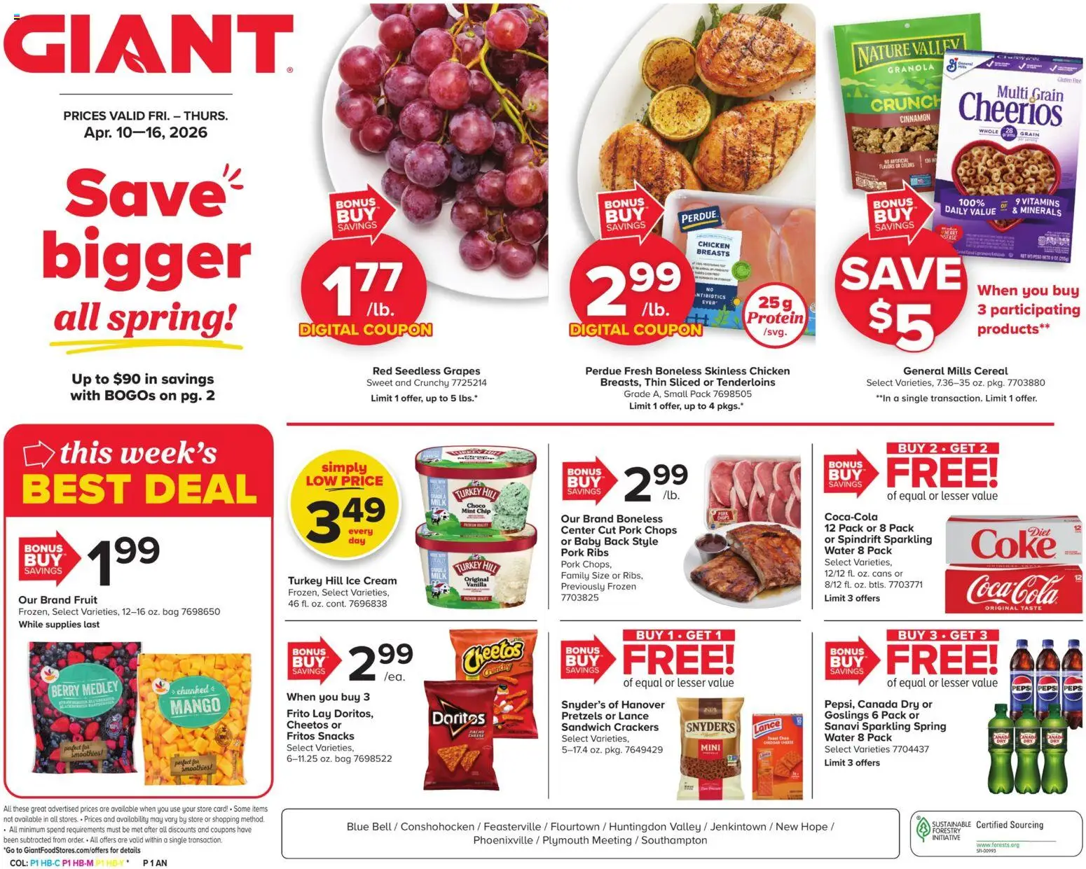 Giant Weekly Ad - page 1- valid from 04/10/2026