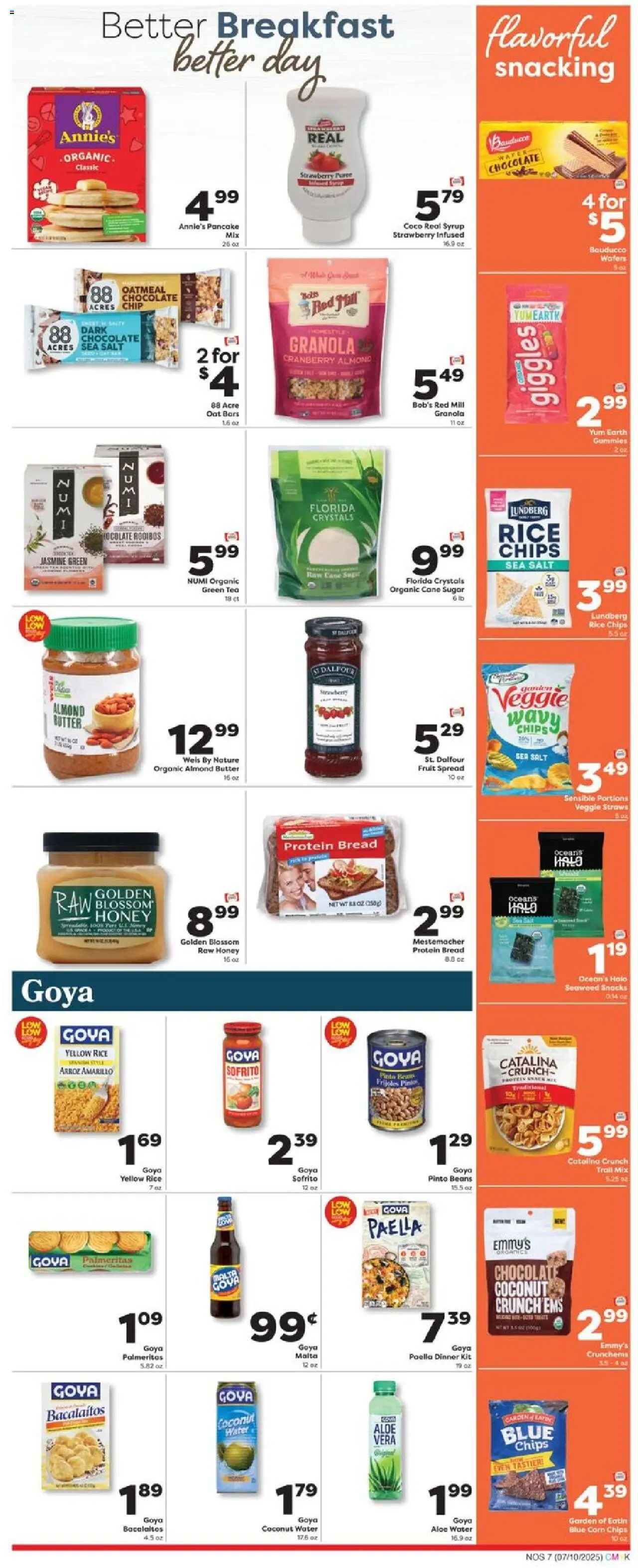 Weis Monthly Ad - page 7- valid from 07/10/2025