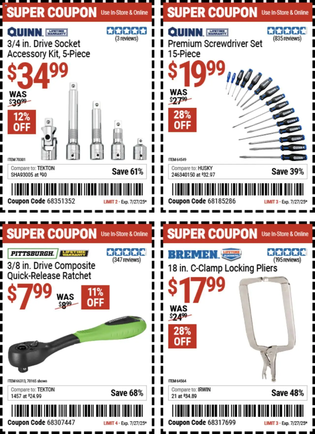 Harbor Freight Weekly Ad - page 9- valid from 07/14/2025