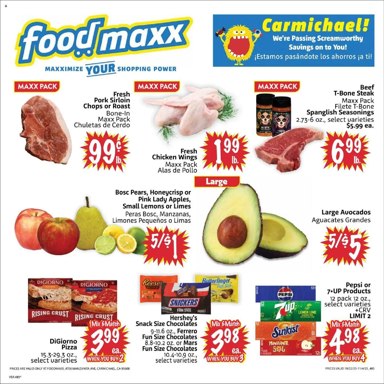 FoodMaxx Weekly Ad - page 1- valid from 10/22/2025