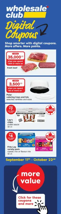Preview Wholesale Club weekly flyer / circulaire valid from Oct 2, 2025