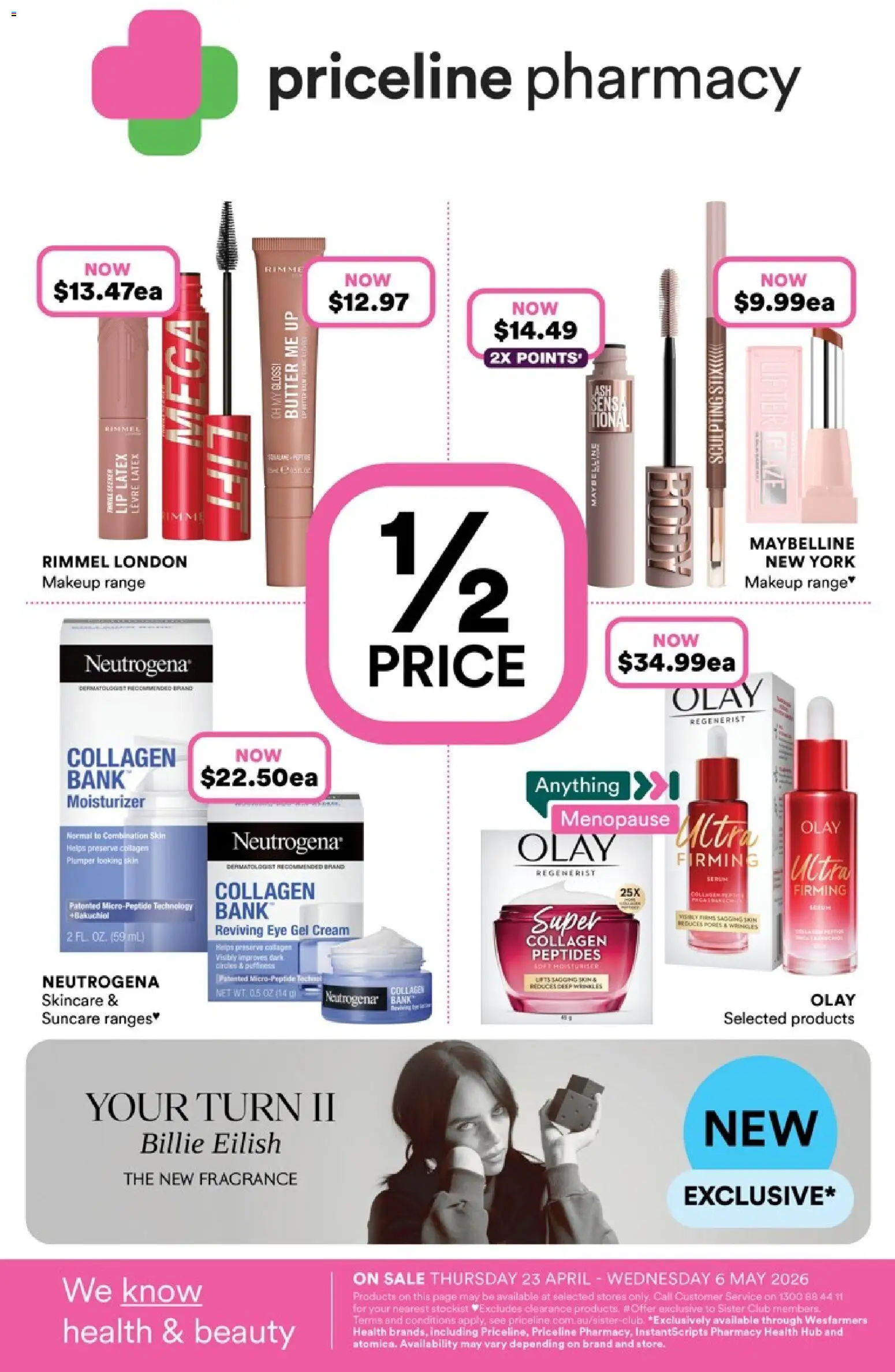 Priceline Pharmacy catalogue  - page 1- valid from 23/04/2026