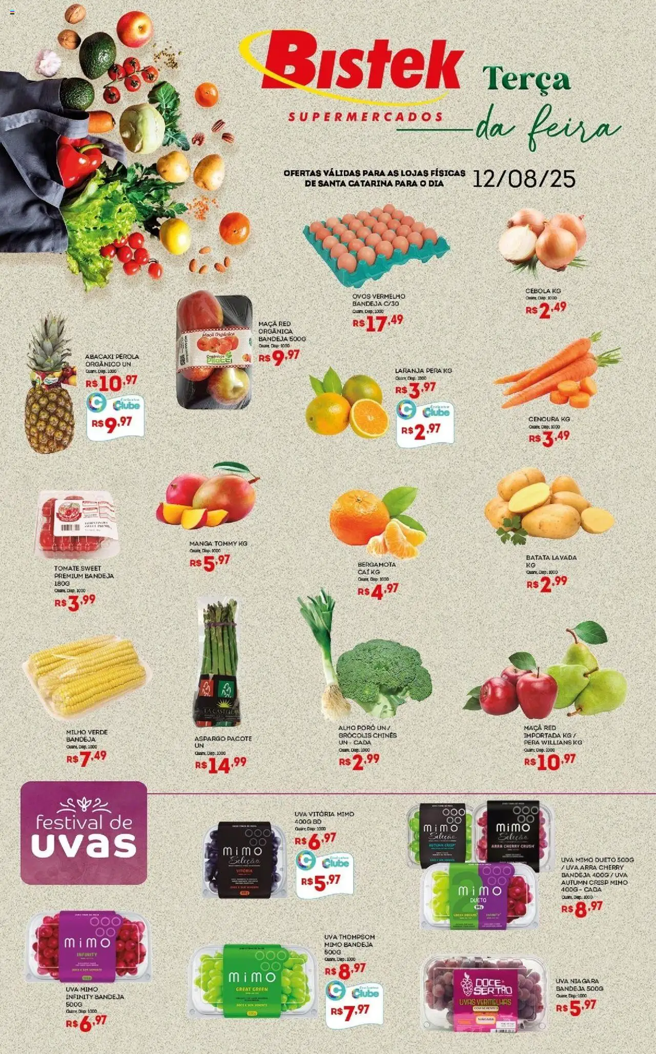 Bistek Supermercados - Ofertas Hortifruti - página 1- válido a partir de 12/08/2025
