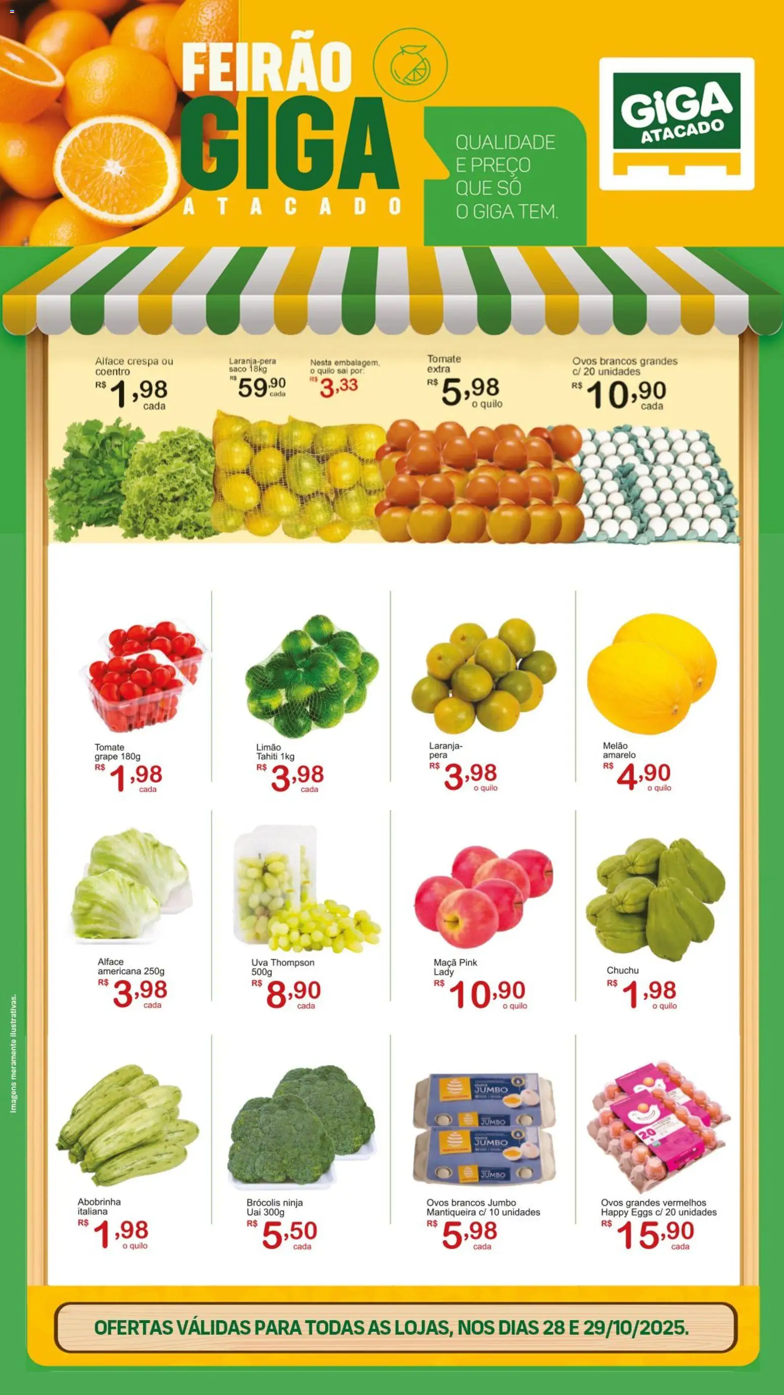 GIGA Atacado - Ofertas Feirão - página 1- válido a partir de 28/10/2025
