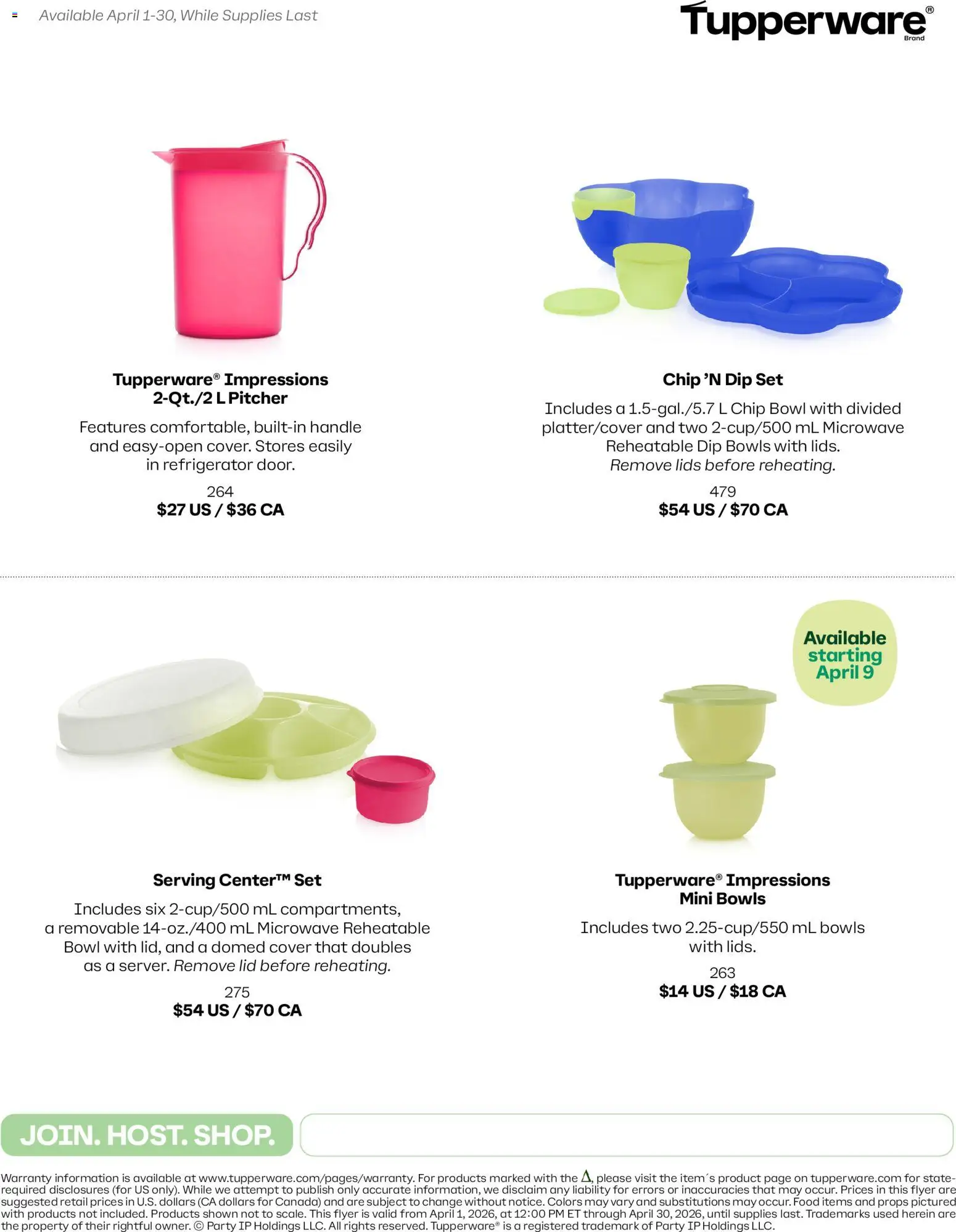 Tupperware weekly flyer - page 2- valid from Apr 1, 2026