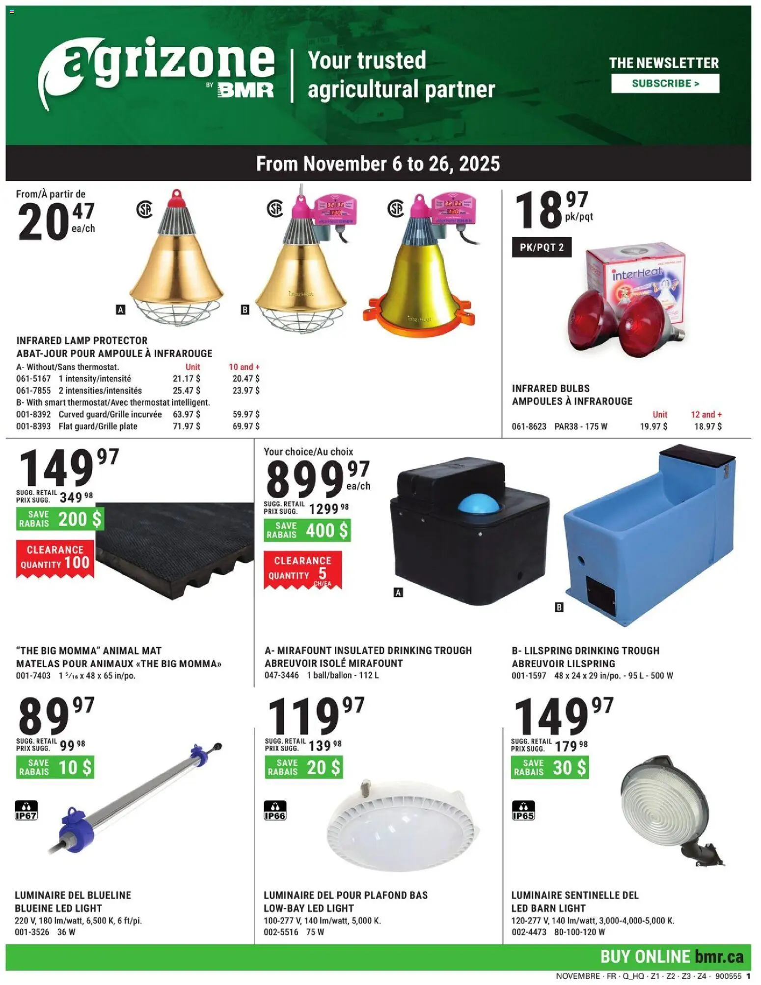 BMR flyer - Agrizone  - page 1- valid from Nov 6, 2025